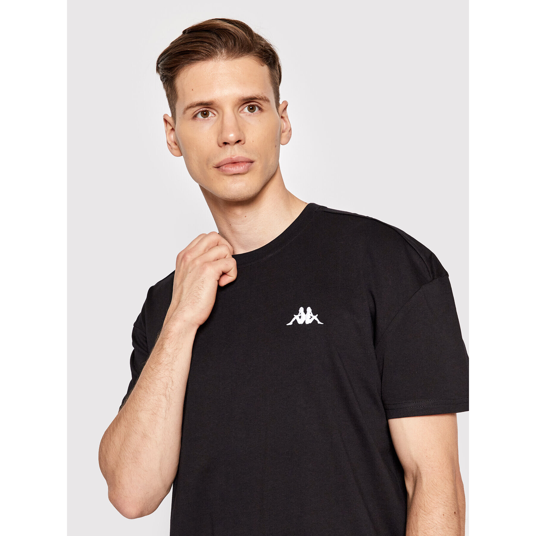 Kappa Tricou 707389 Negru Regular Fit - Pled.ro