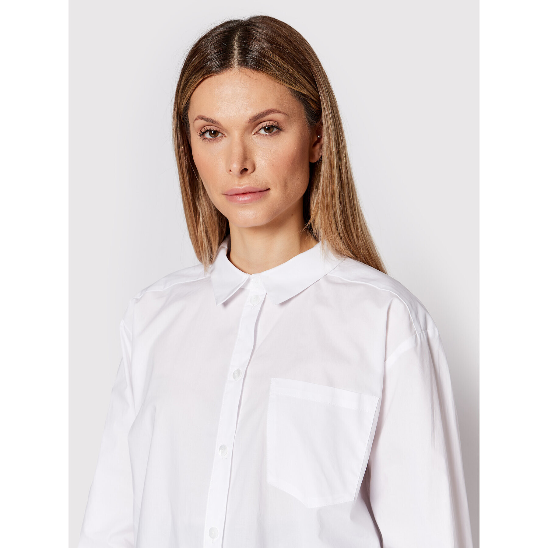 Karen by Simonsen Cămașă Ninja 10103296 Alb Boyfriend Fit - Pled.ro