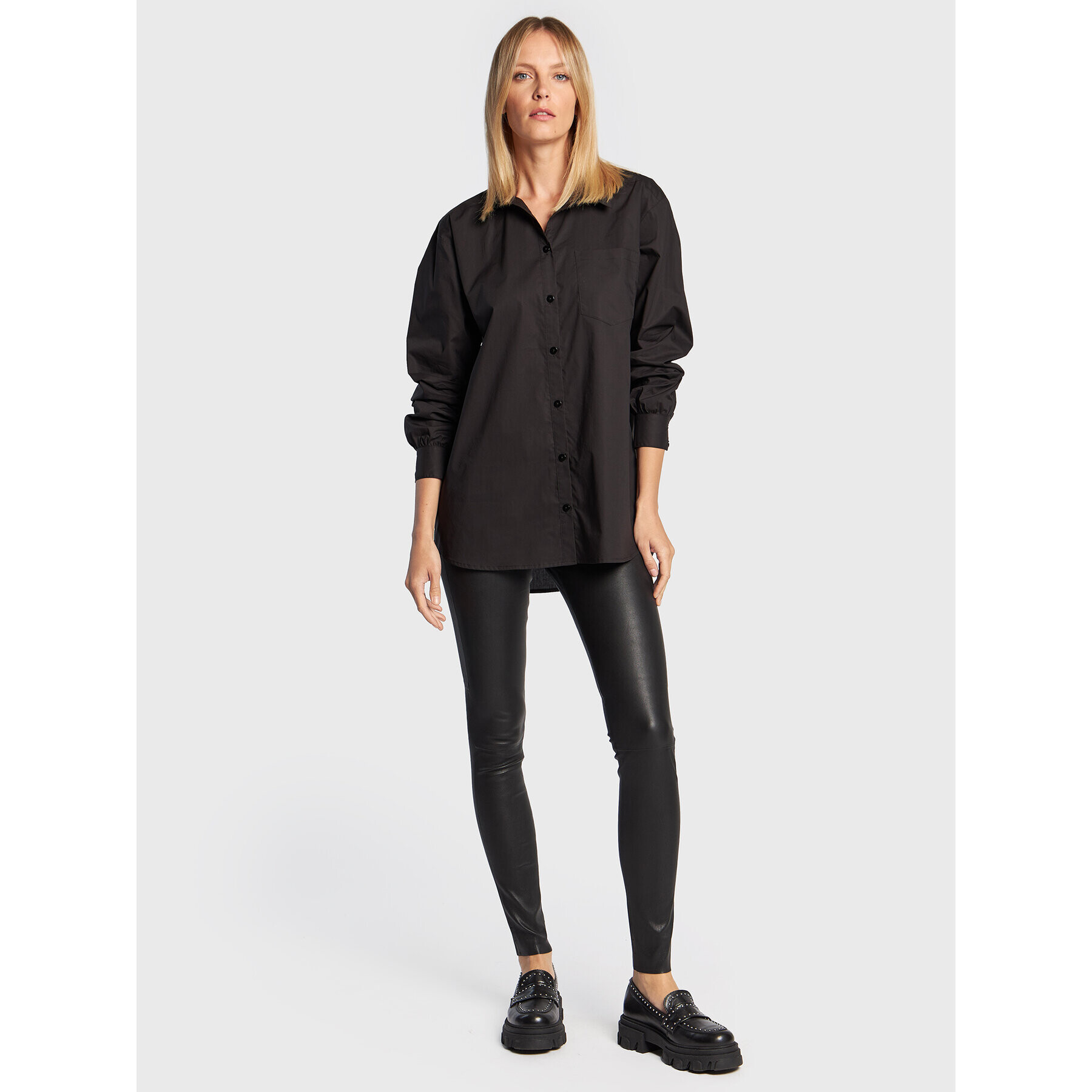 Karen by Simonsen Cămașă Ninja 10103296 Negru Relaxed Fit - Pled.ro