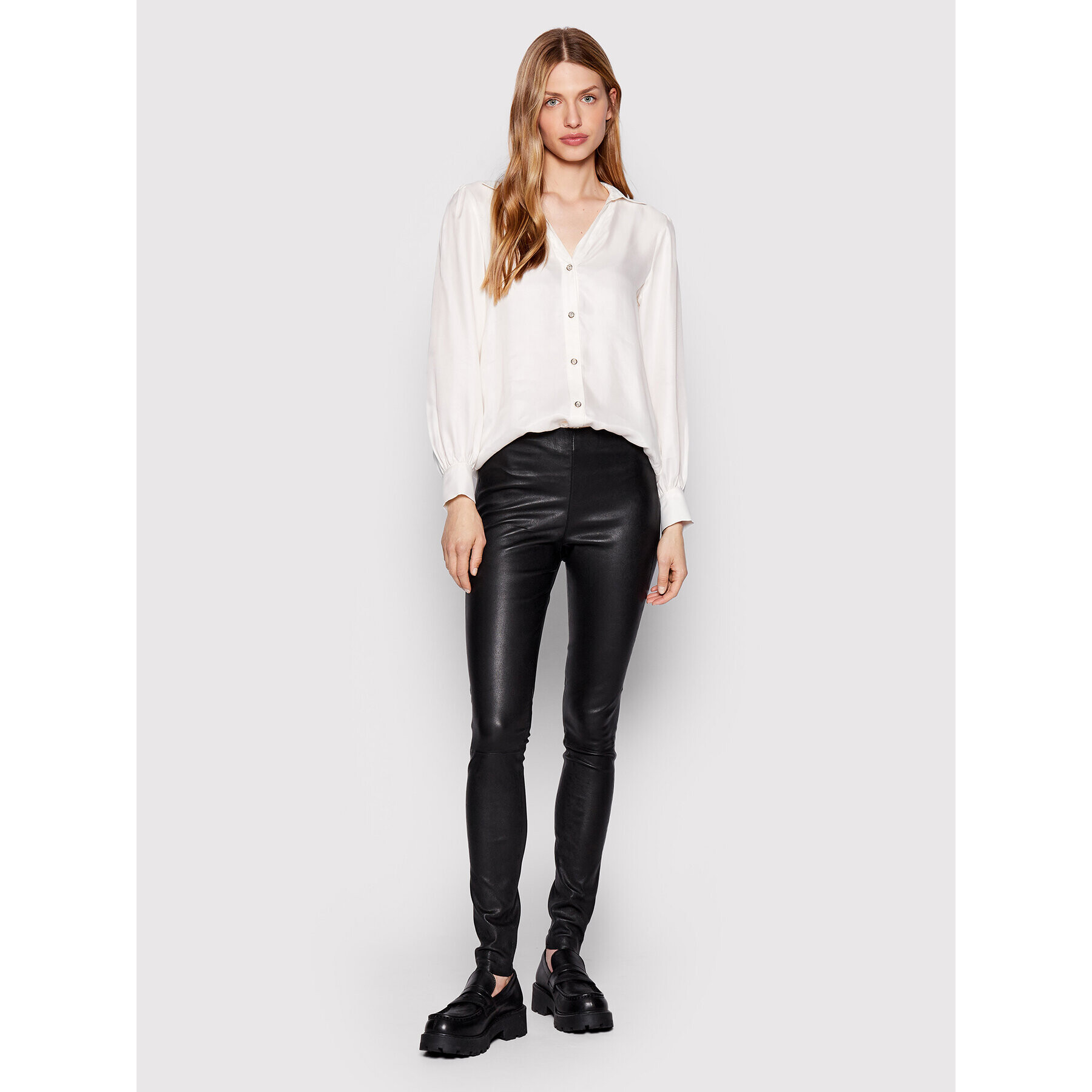 Karen by Simonsen Pandaloni de piele Meme 10102014 Negru Skinny Fit - Pled.ro