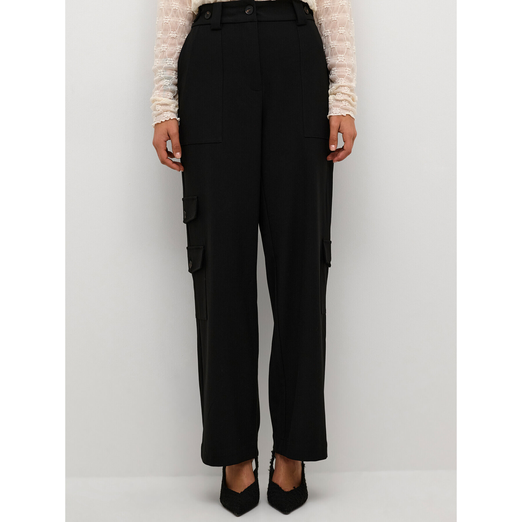 Karen by Simonsen Pantaloni din material Kristelkb 10104547 Negru Classic Fit - Pled.ro