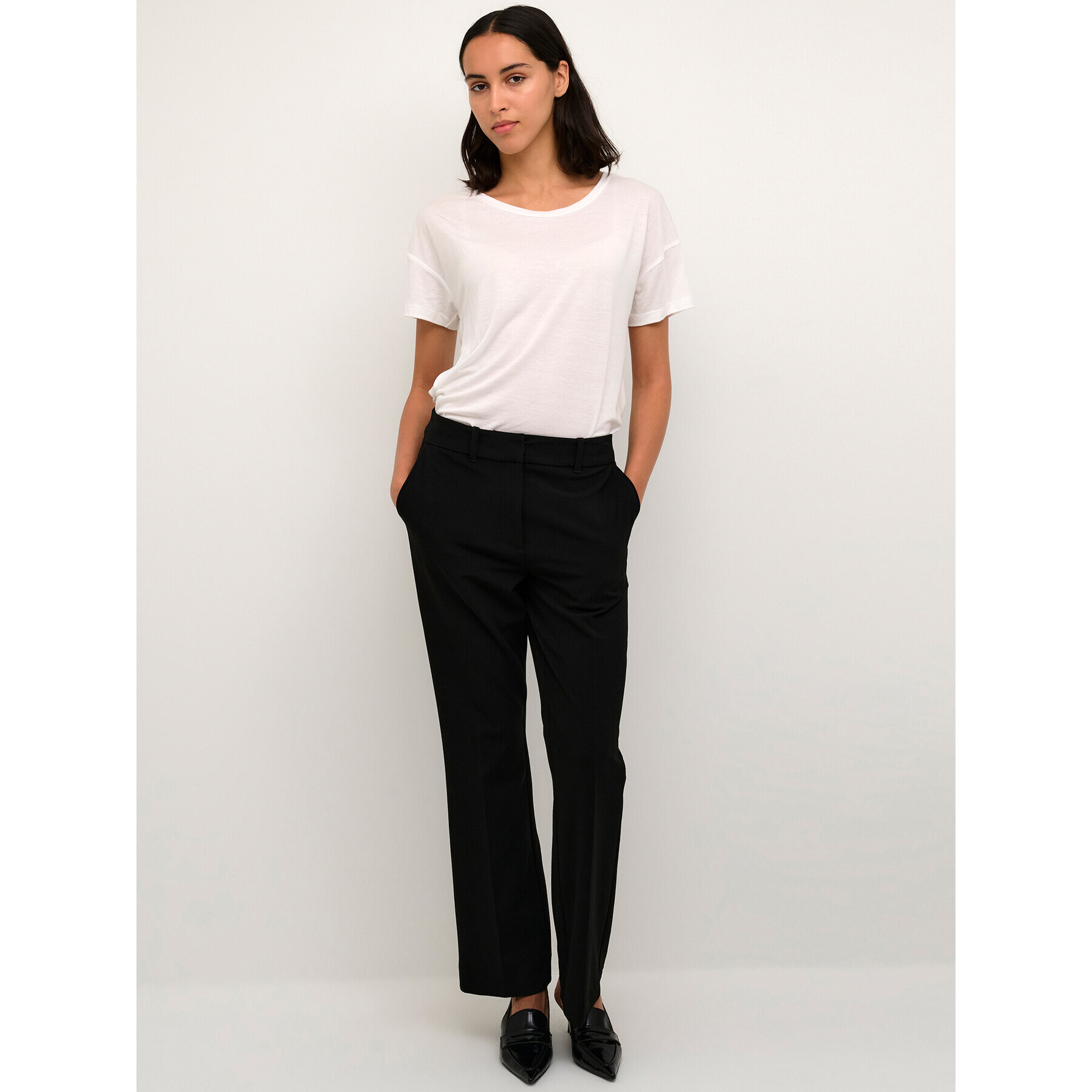 Karen by Simonsen Pantaloni din material Kristelkb 10104603 Negru Classic Fit - Pled.ro