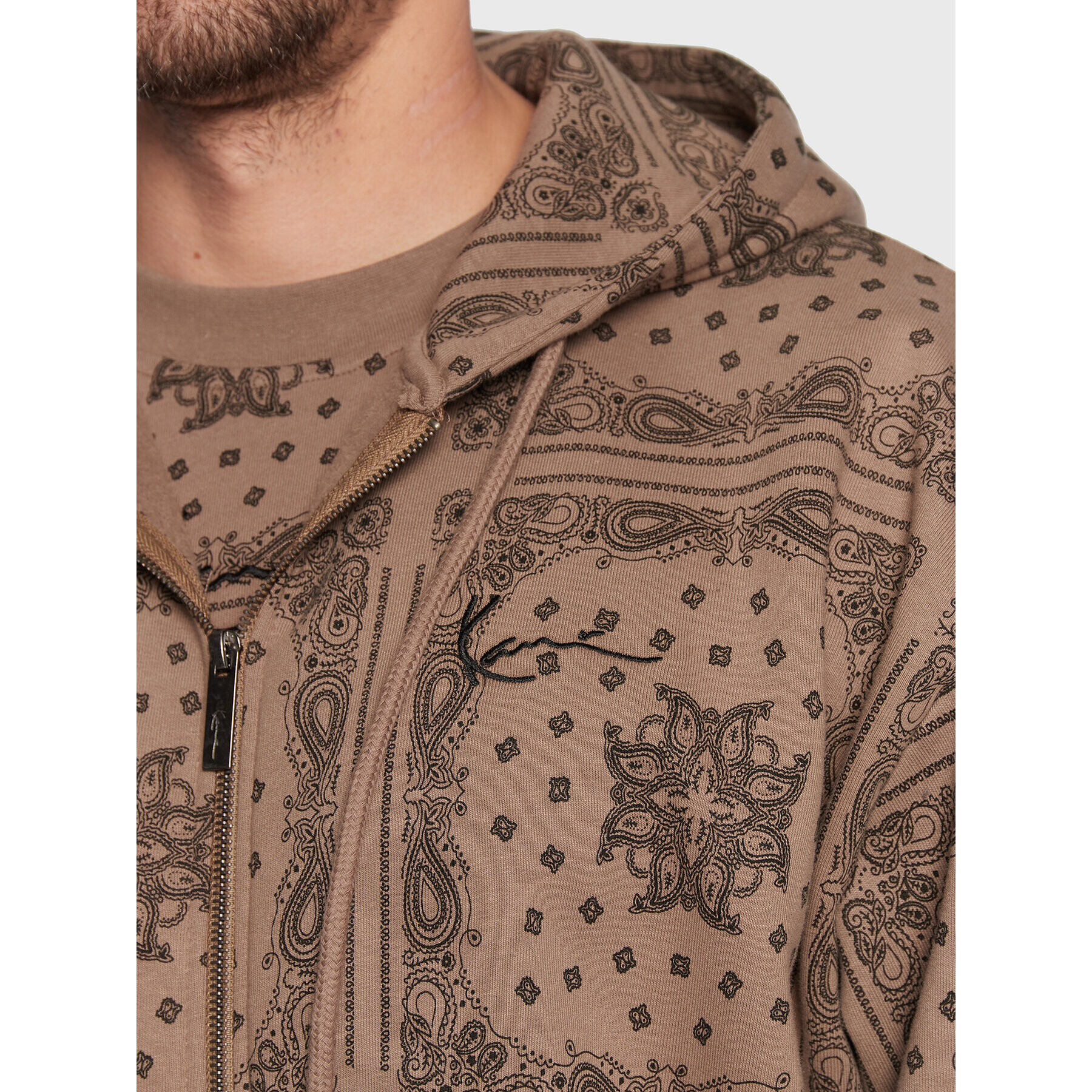 Karl Kani Bluză Chest Signature Patchwork Paisley 6022758 Maro Relaxed Fit - Pled.ro