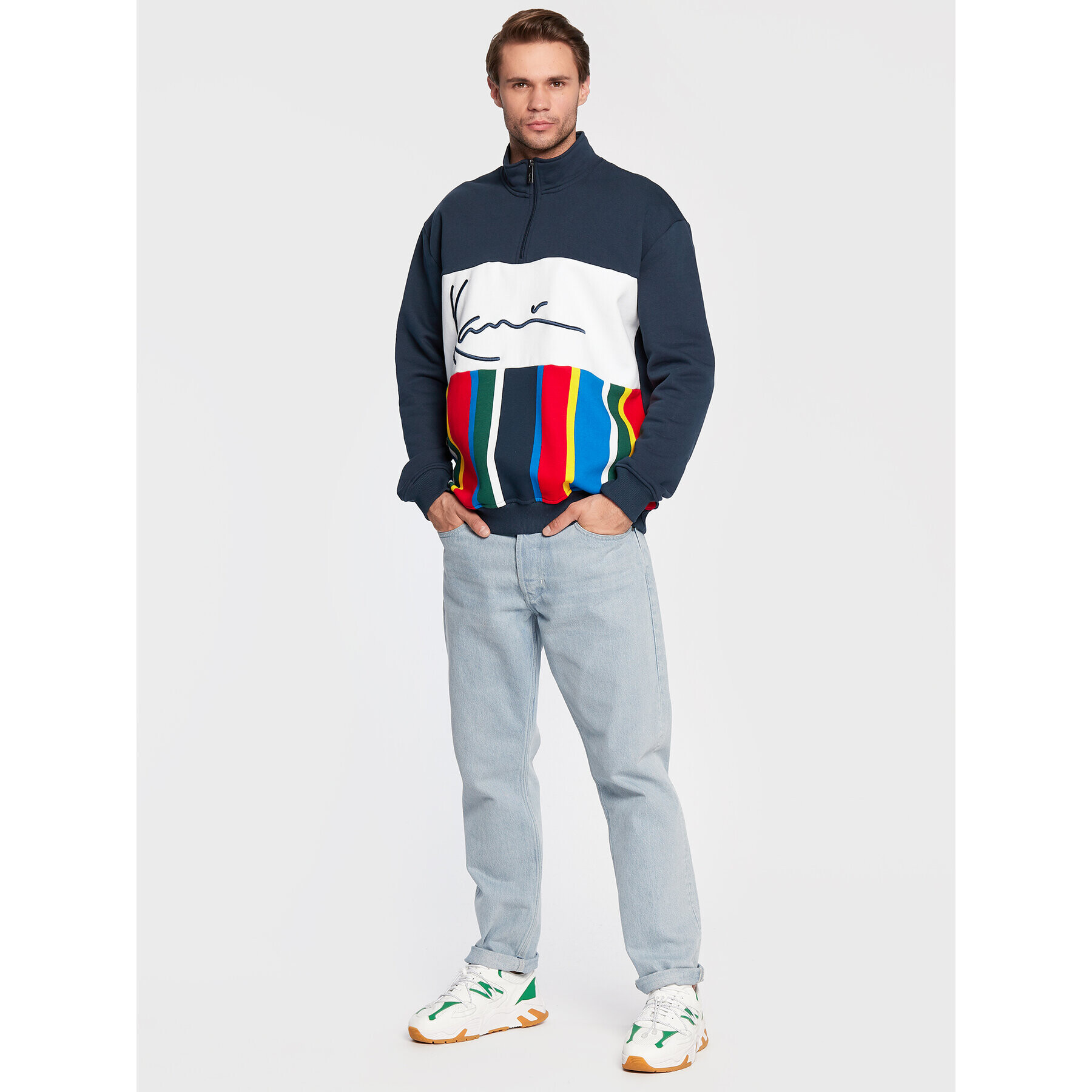 Karl Kani Bluză Signature Block Stripe 6027341 Colorat Relaxed Fit - Pled.ro