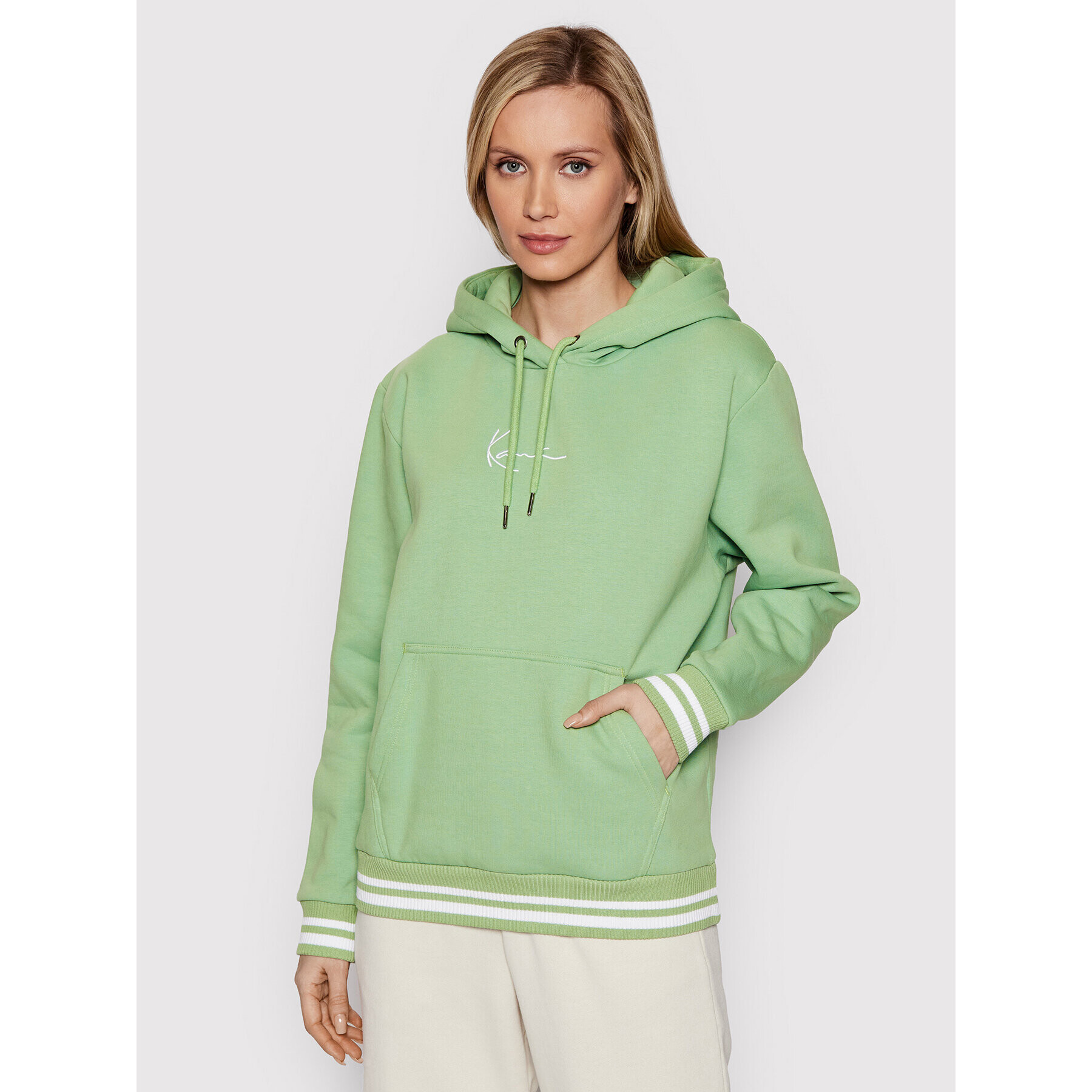 Karl Kani Bluză Signature College 6121038 Verde Regular Fit - Pled.ro