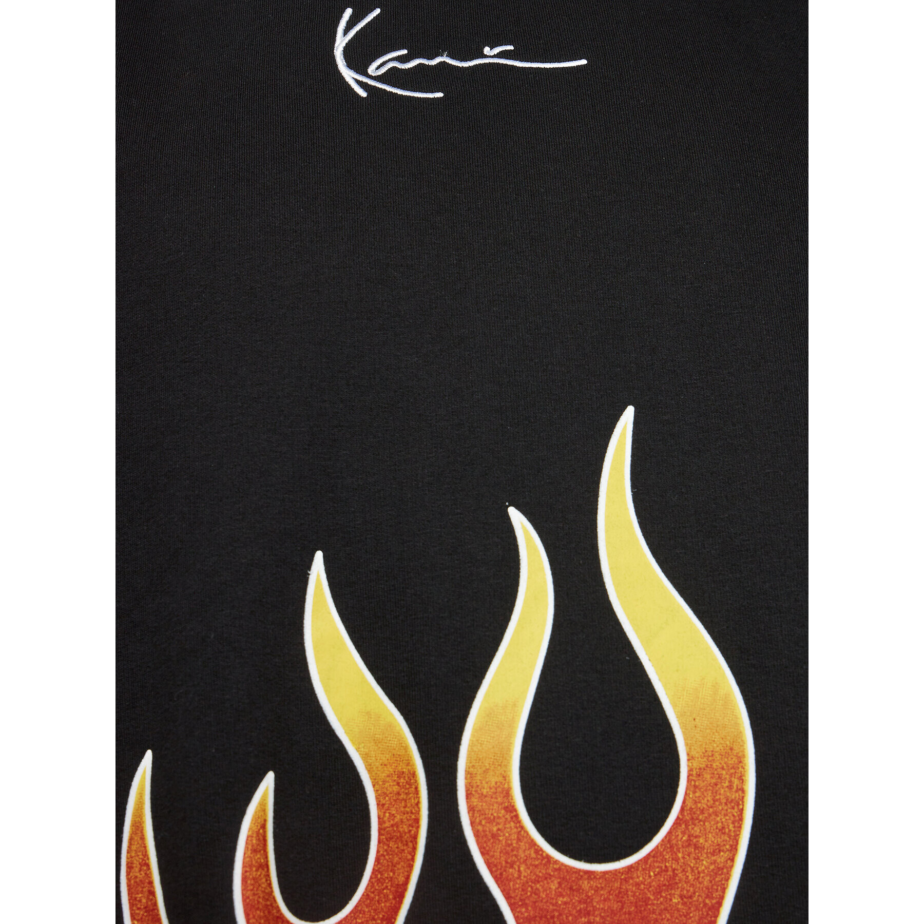 Karl Kani Bluză Small Signature Flame Negru Relaxed Fit - Pled.ro