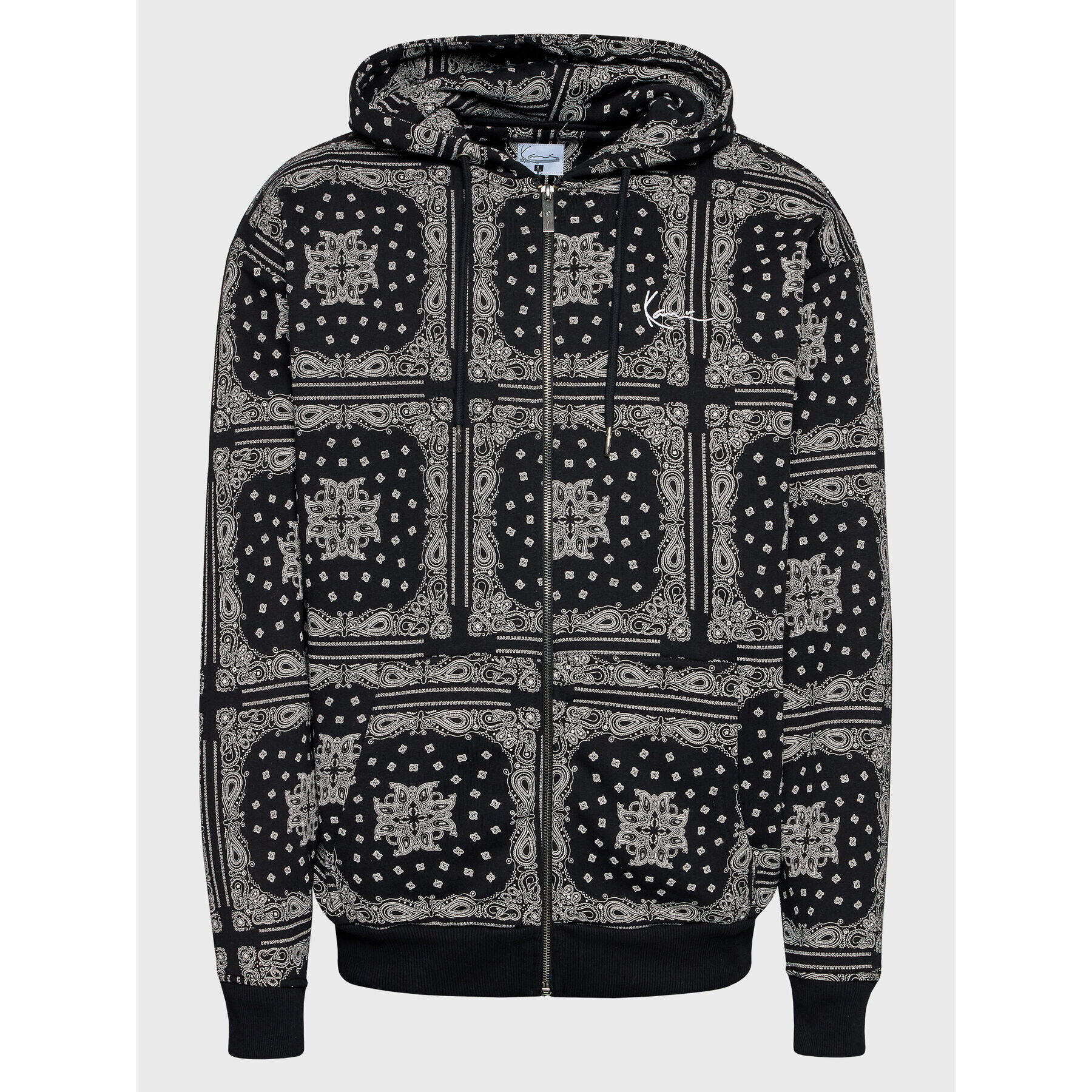 Karl Kani Bluză Chest Signature Paisley 6028221 Negru Relaxed Fit - Pled.ro