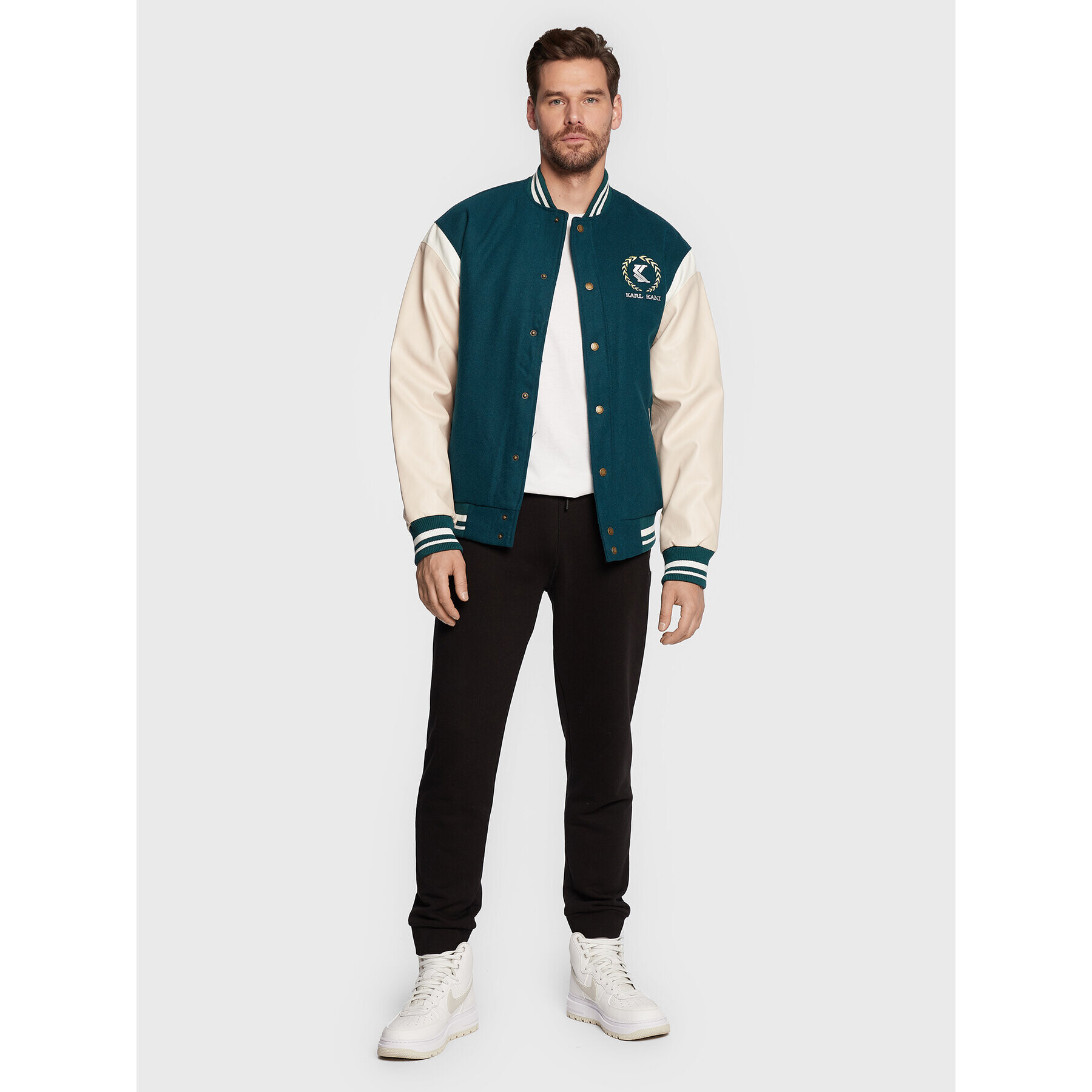 Karl Kani Geacă bomber Retro Emblem Collage 6085174 Verde Regular Fit - Pled.ro