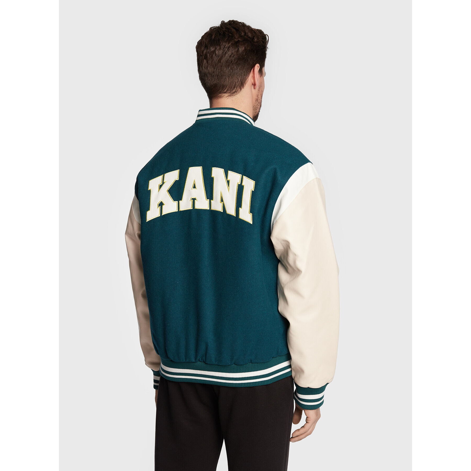 Karl Kani Geacă bomber Retro Emblem Collage 6085174 Verde Regular Fit - Pled.ro