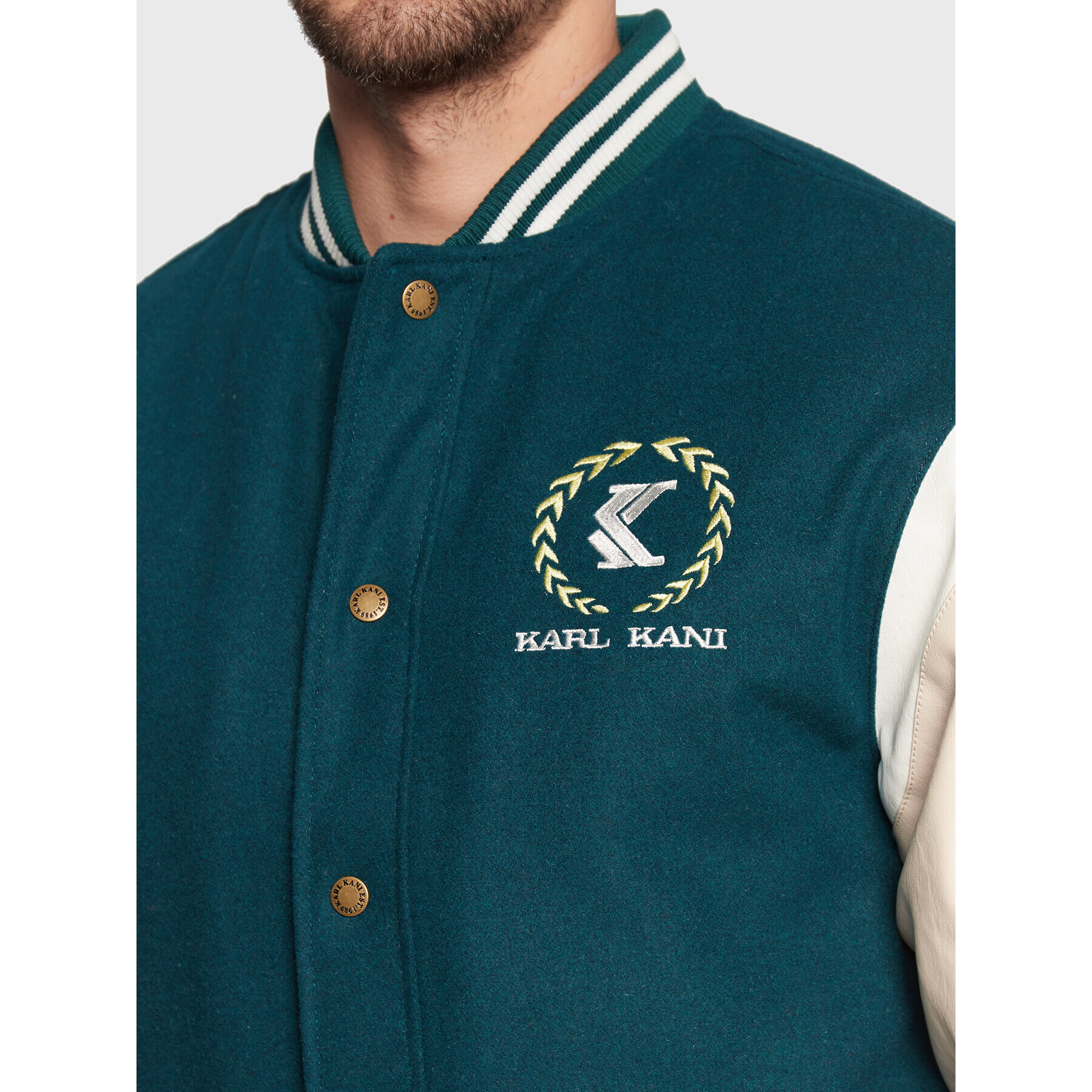 Karl Kani Geacă bomber Retro Emblem Collage 6085174 Verde Regular Fit - Pled.ro