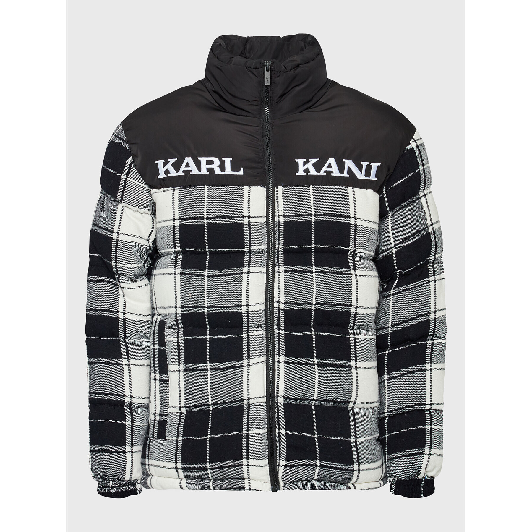 Karl Kani Geacă din puf Retro 6076828 Negru Regular Fit - Pled.ro