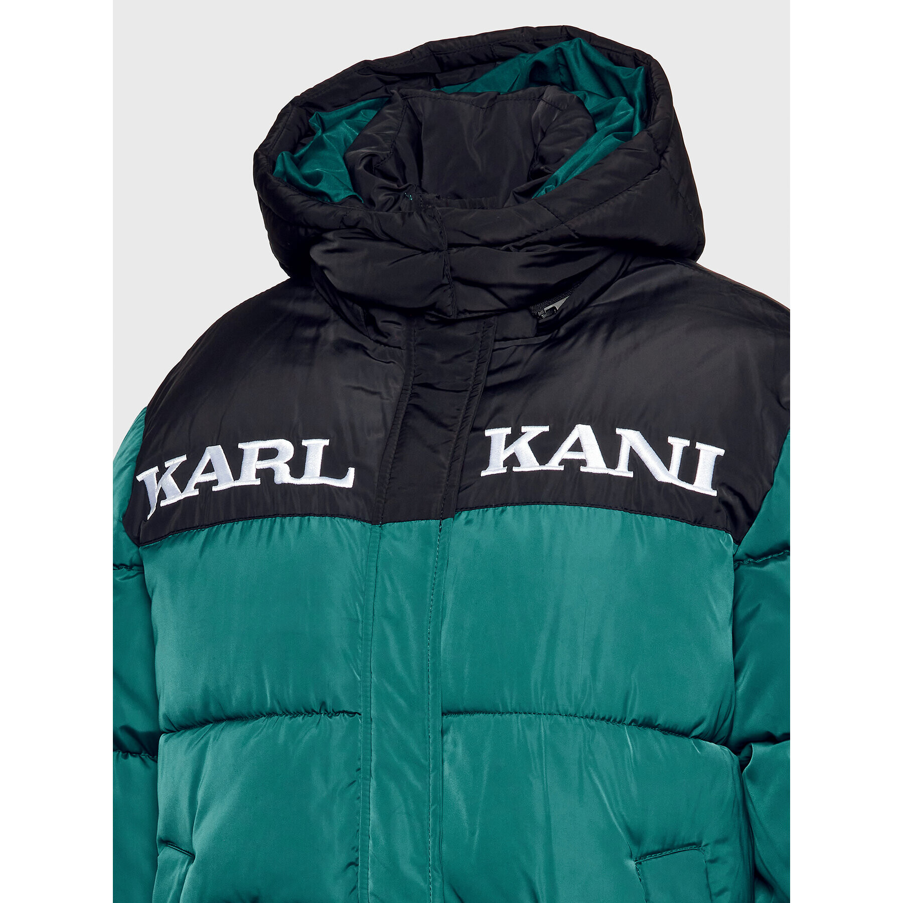 Karl Kani Geacă din puf Retro 6176505 Verde Regular Fit - Pled.ro