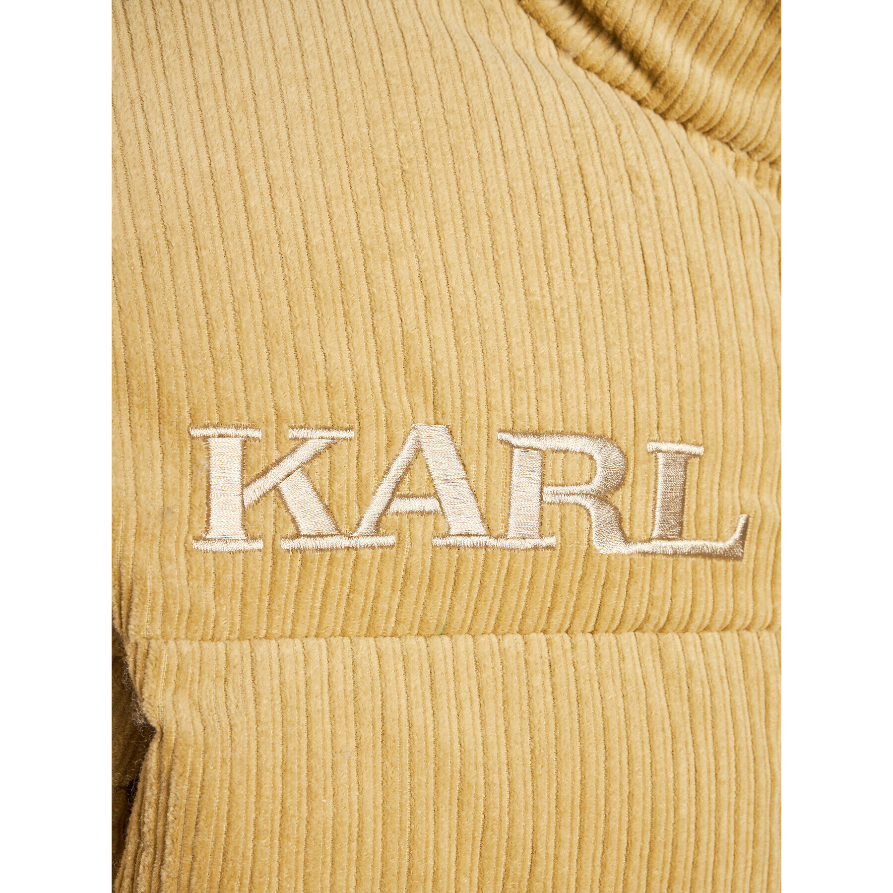 Karl Kani Geacă din puf Retro Corduroy 6076015 Bej Regular Fit - Pled.ro