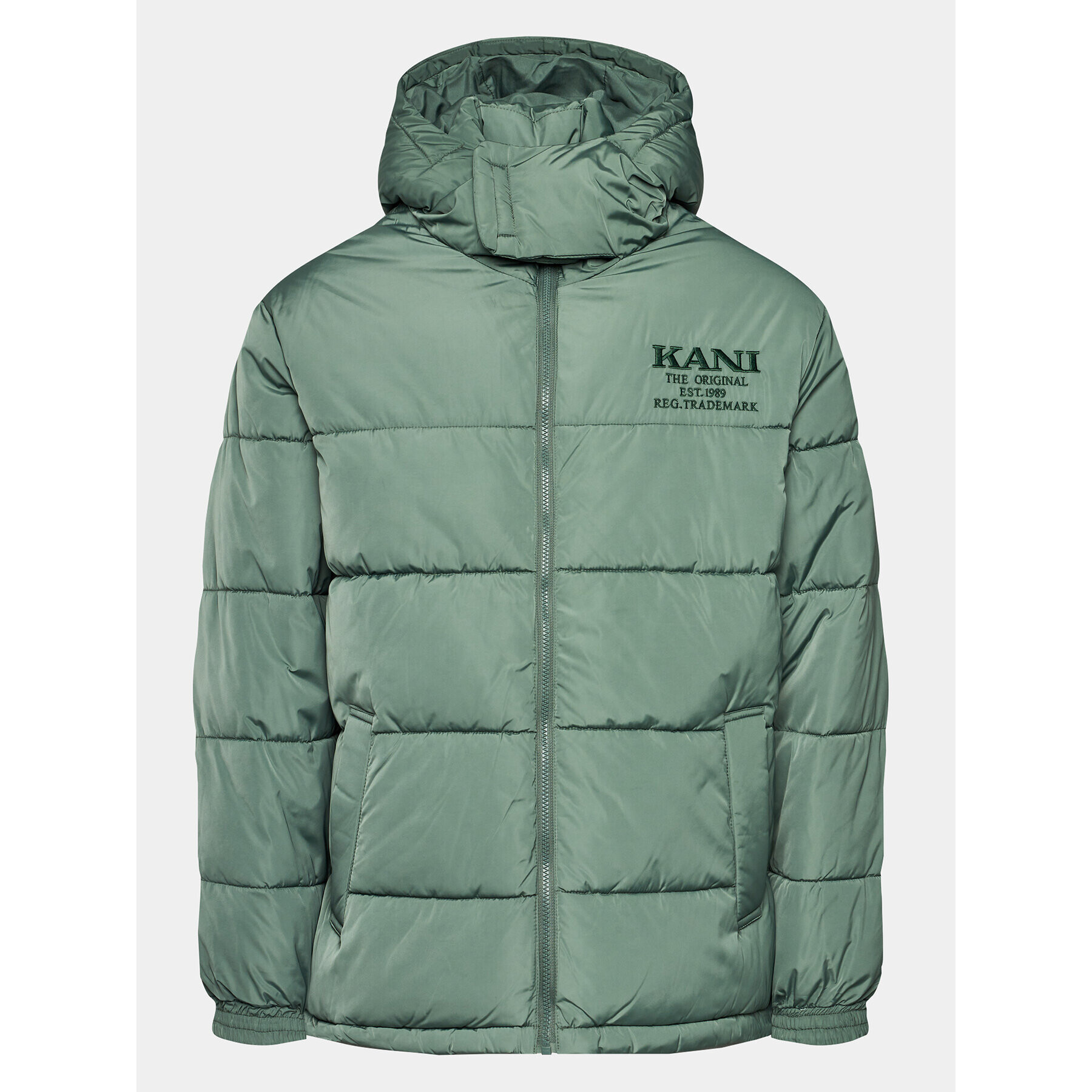 Karl Kani Geacă din puf Retro Hooded 6076044 Verde Regular Fit - Pled.ro