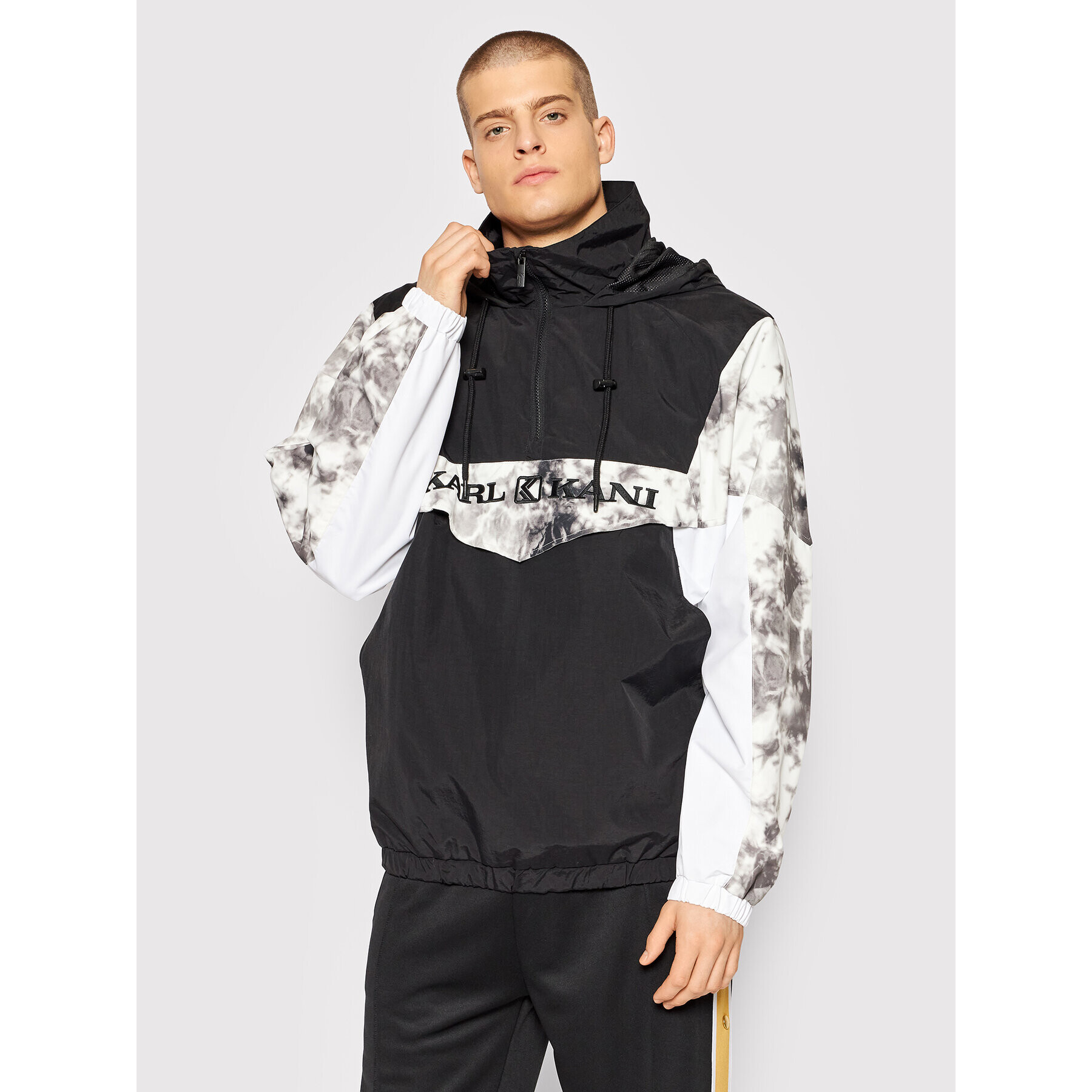 Karl Kani Geacă fără fermoar Retro Block Pixelprint Windbreaker 6084016 Negru Regular Fit - Pled.ro