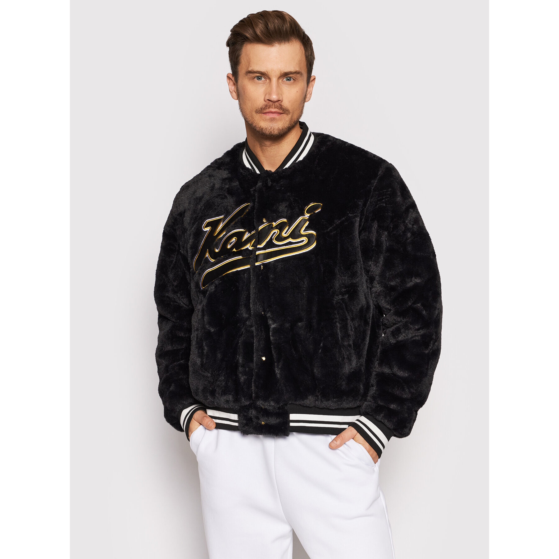 Karl Kani Geacă Varsity 6075100 Negru Regular Fit - Pled.ro