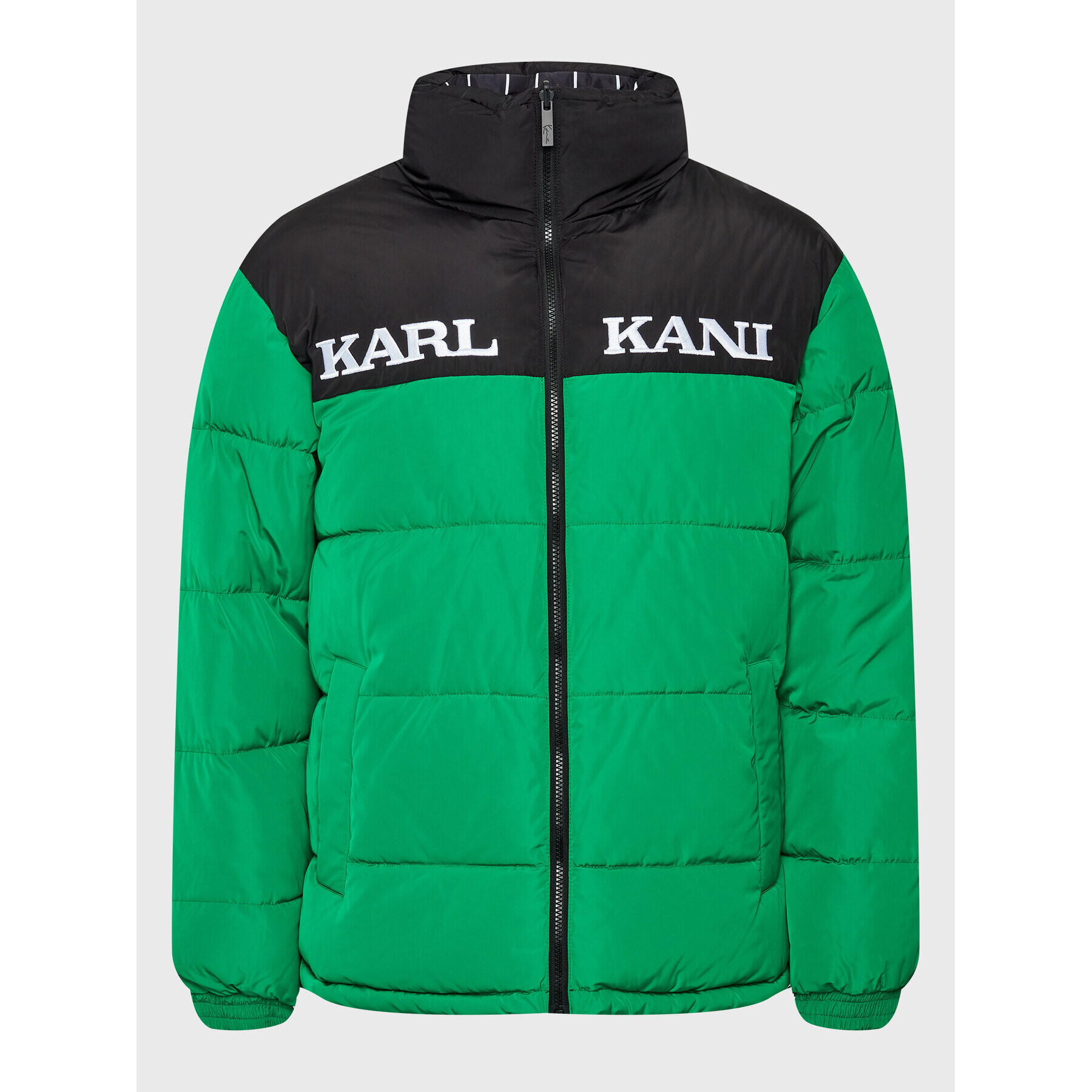 Karl Kani Geacă din puf Retro 6076822 Verde Regular Fit - Pled.ro