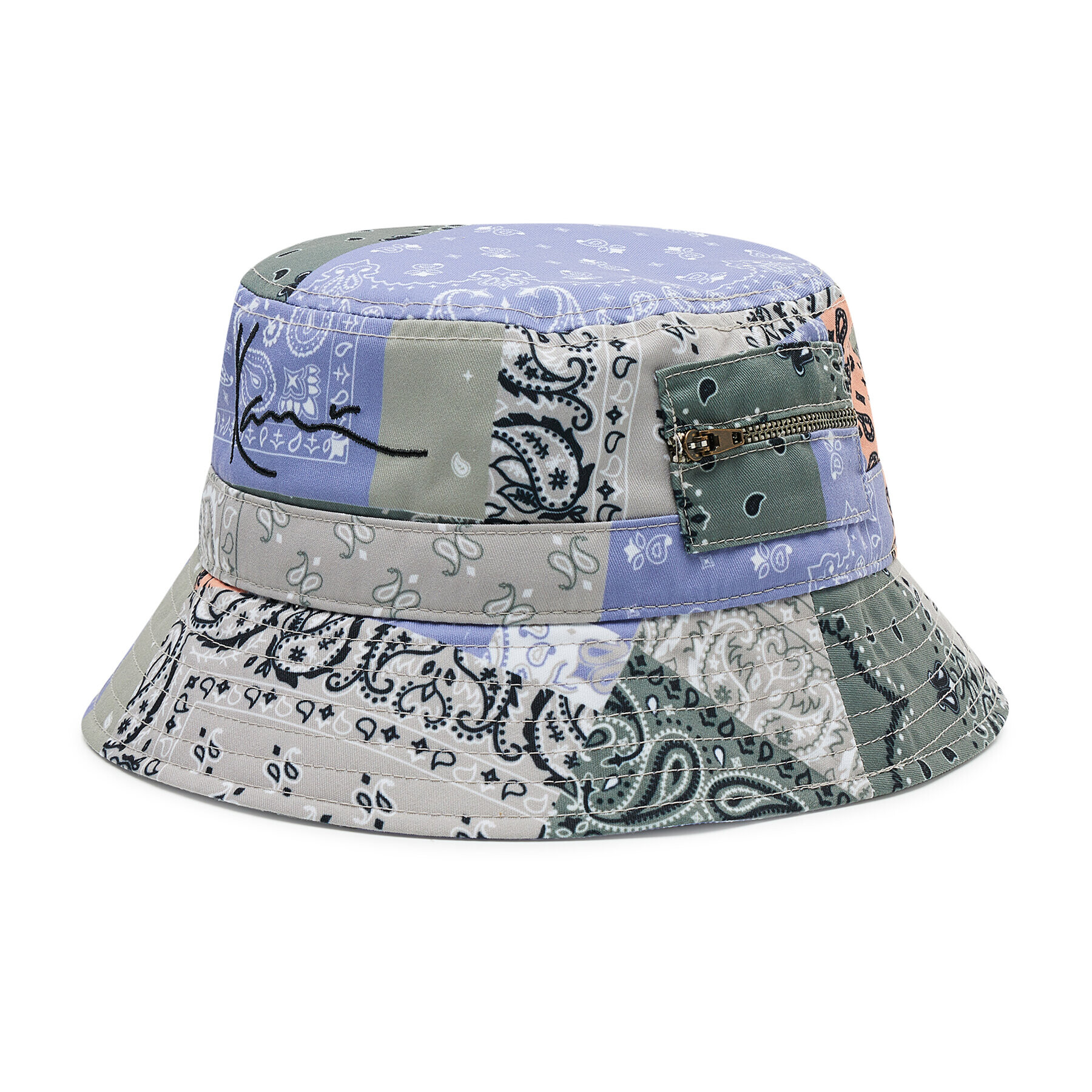 Karl Kani Pălărie Signature Paisley Bucket Hat 7015484 Verde - Pled.ro