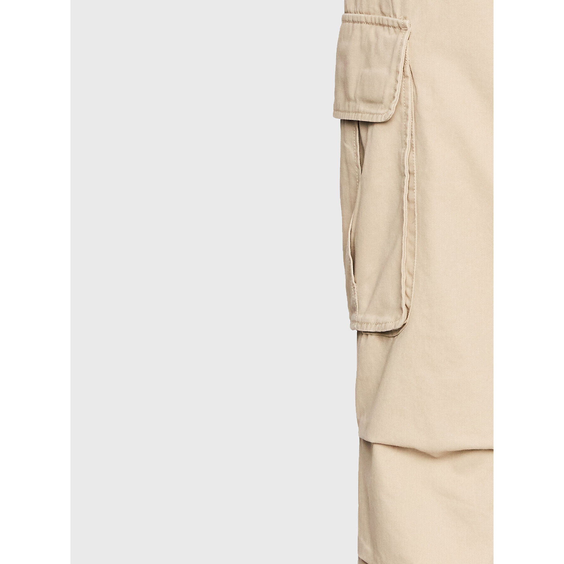 Karl Kani Pantaloni din material Rubber Signature 6002506 Bej Relaxed Fit - Pled.ro