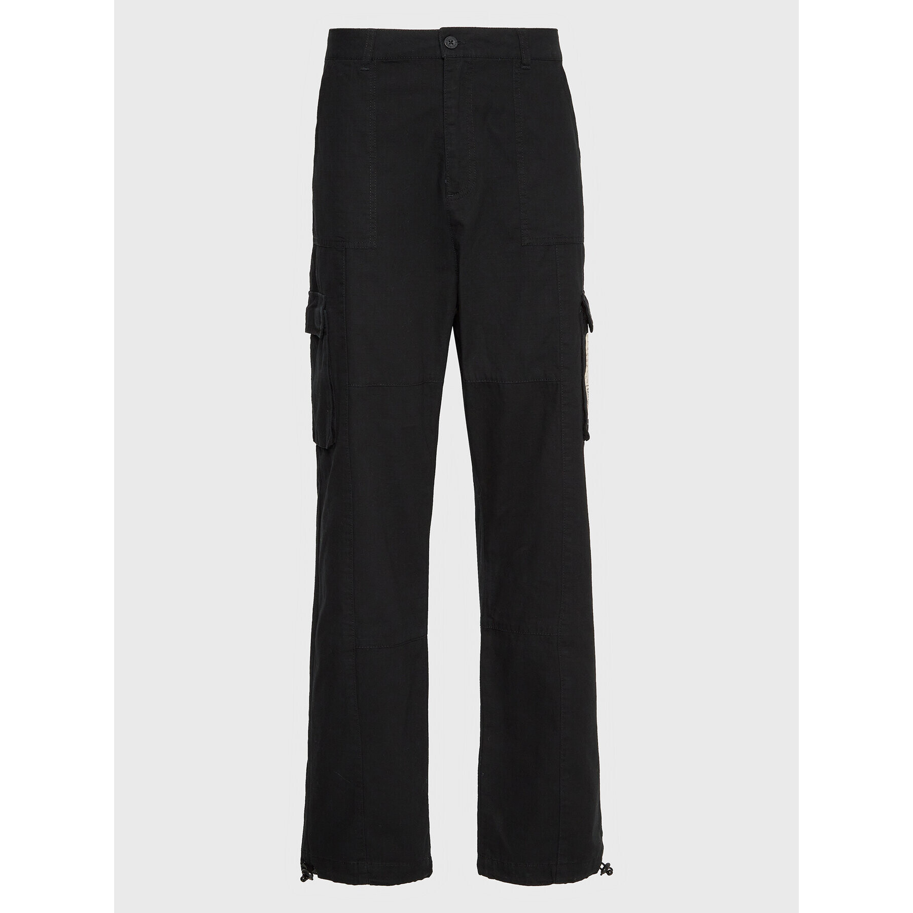 Karl Kani Pantaloni din material Rubber Signature 6002507 Negru Relaxed Fit - Pled.ro