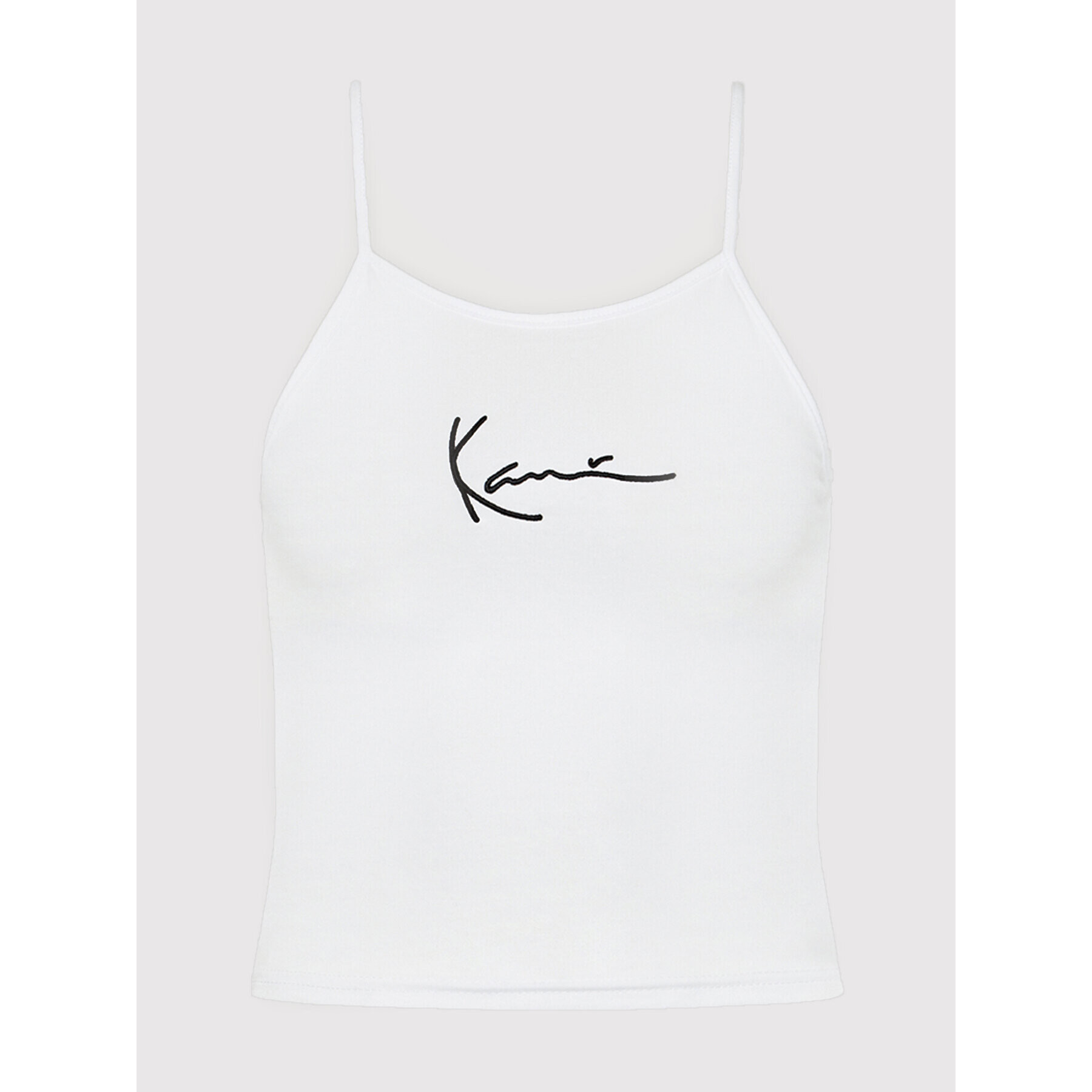 Karl Kani Top Small Signature Tape 6137010 Alb Cropped Fit - Pled.ro