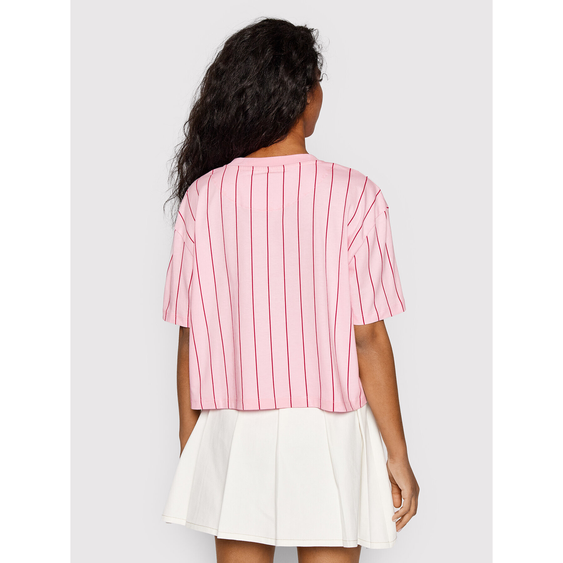 Karl Kani Tricou Signature Pinstripe 6130385 Roz Relaxed Fit - Pled.ro