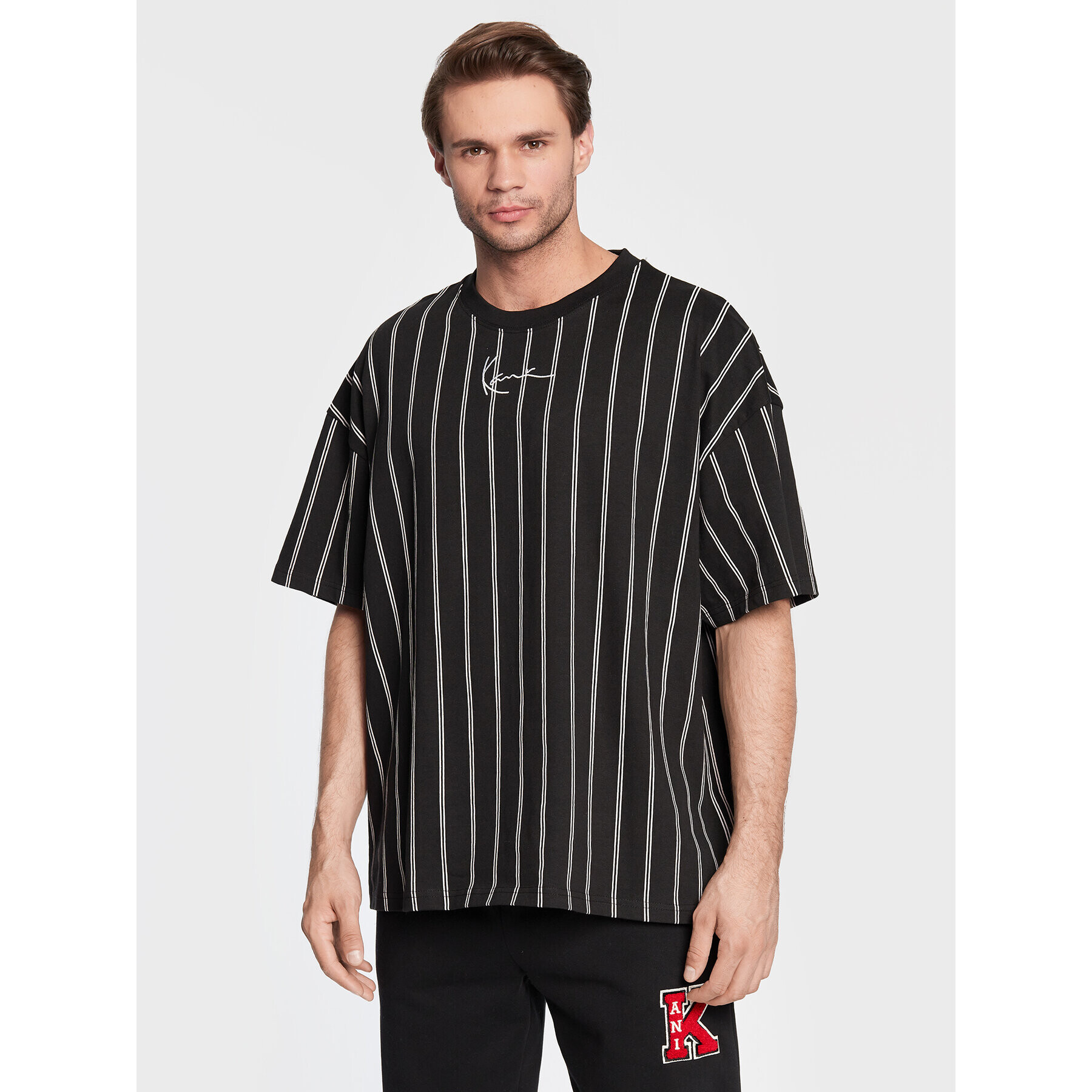 Karl Kani Tricou Small Signature 6037302 Negru Relaxed Fit - Pled.ro