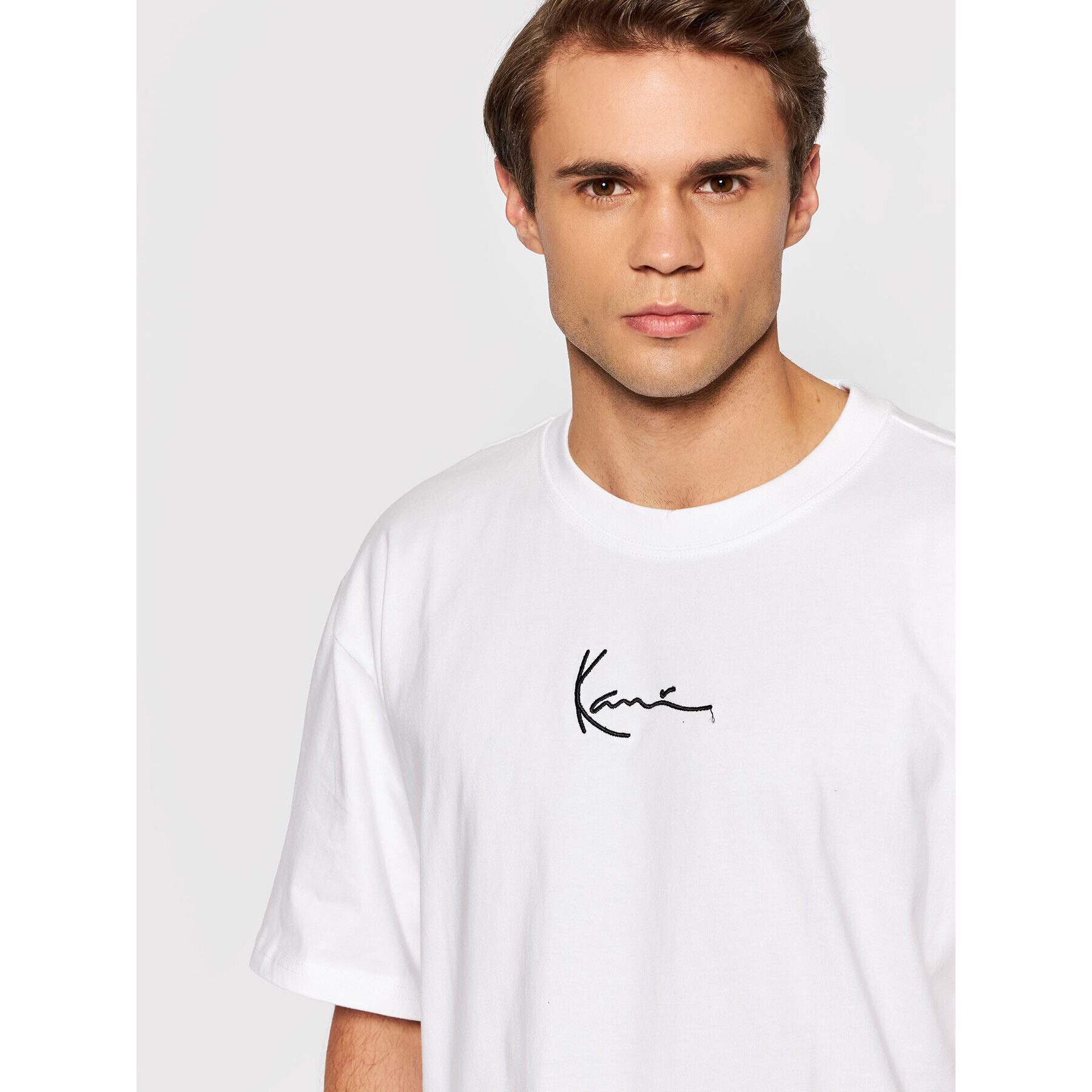 Karl Kani Tricou Small Signature 6060585 Alb Regular Fit - Pled.ro