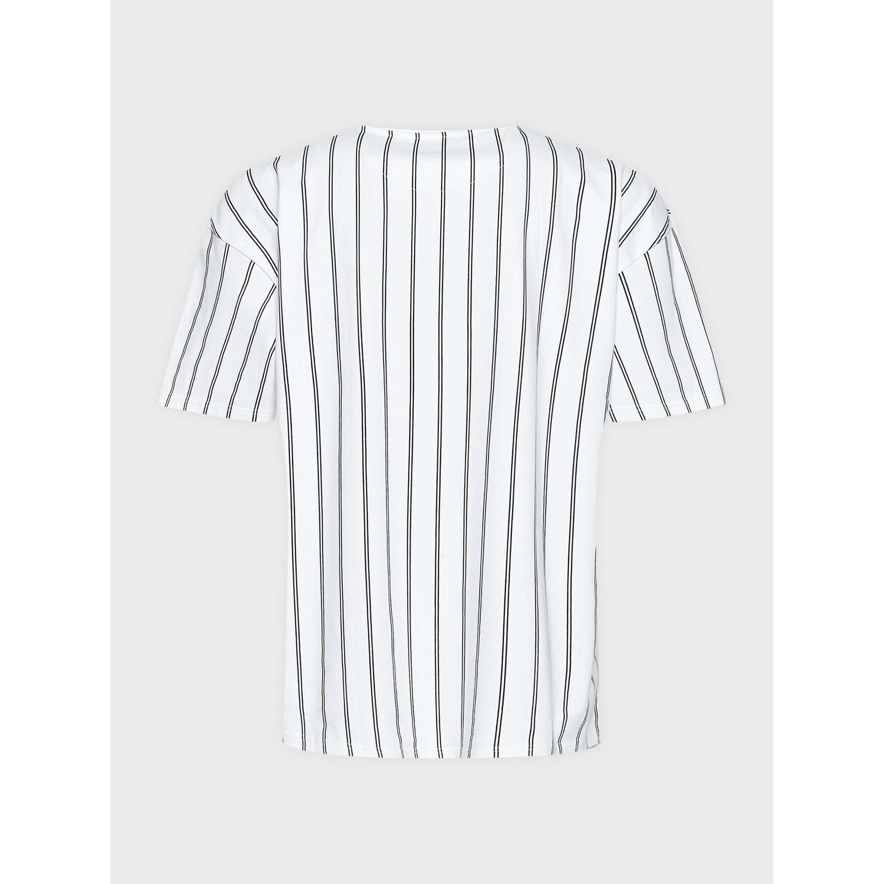 Karl Kani Tricou Small Signature Heavy Jersey Pinstripe 6037301 Alb Relaxed Fit - Pled.ro