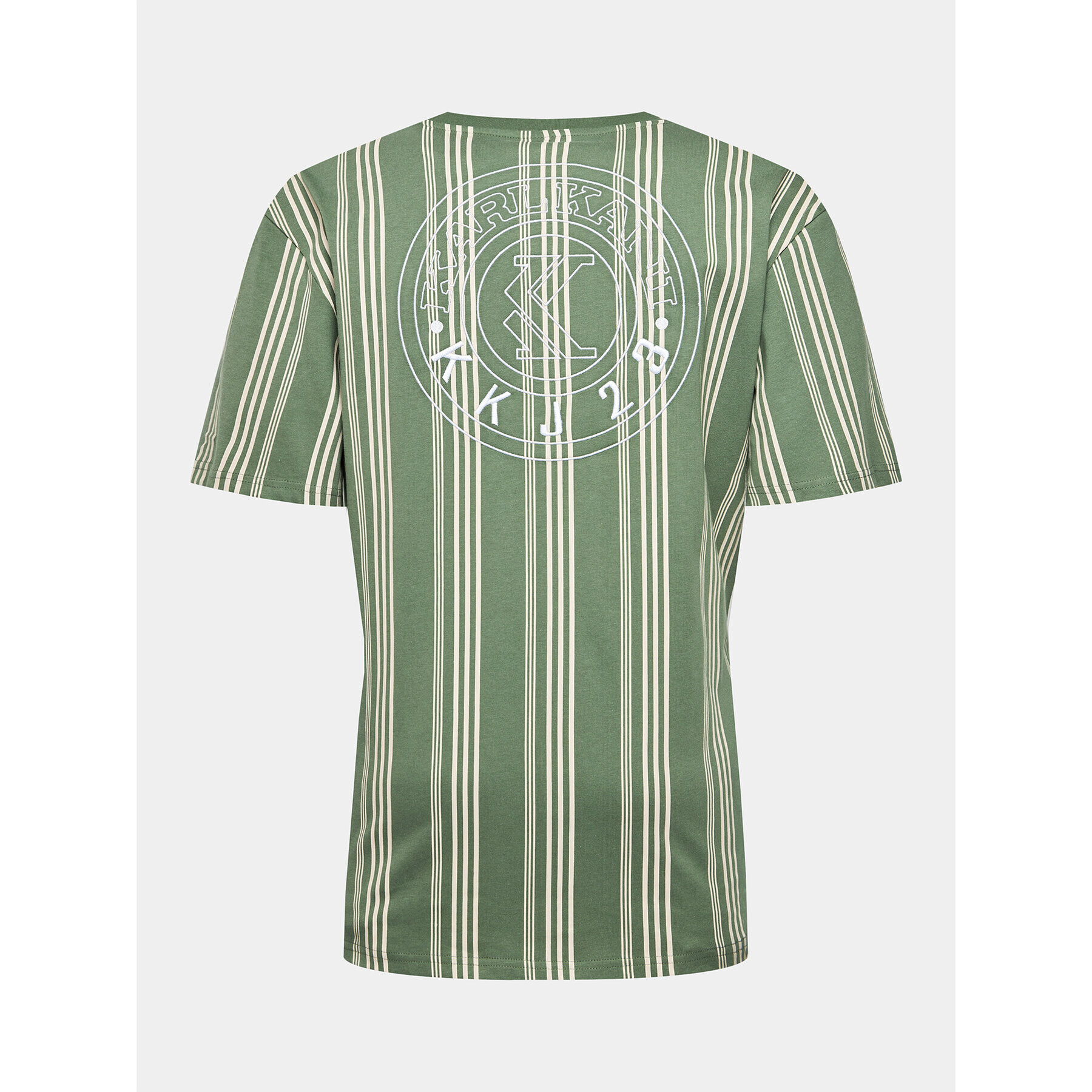 Karl Kani Tricou Small Signature Pinstripe 6037829 Verde Regular Fit - Pled.ro