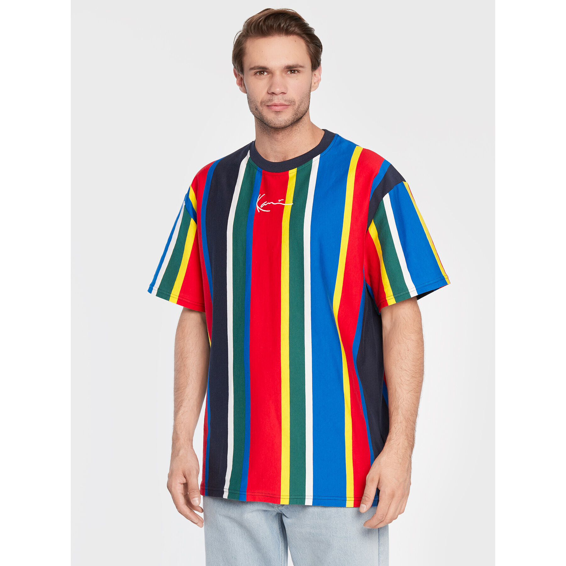 Karl Kani Tricou Small Signature Stripe 6037273 Colorat Relaxed Fit - Pled.ro