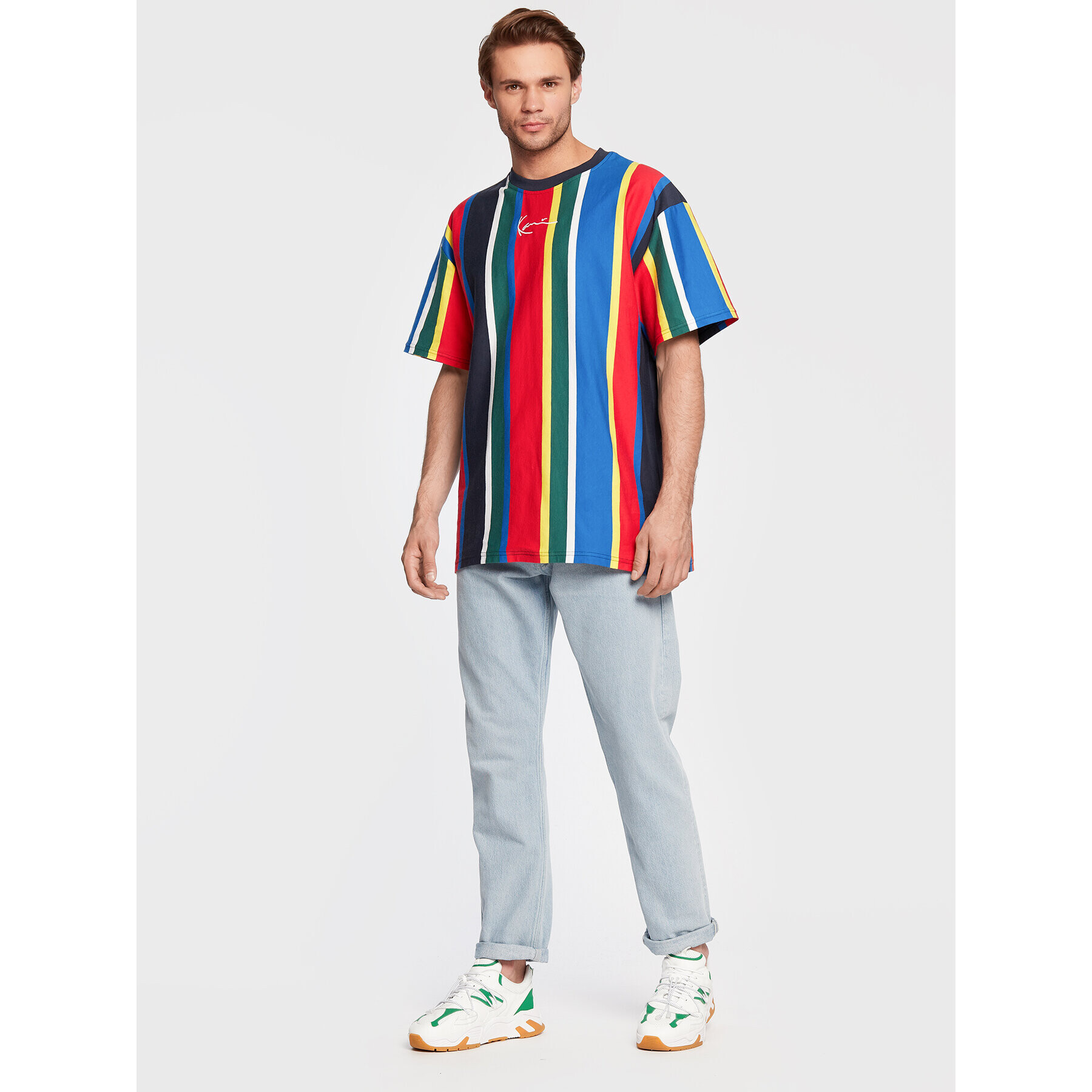 Karl Kani Tricou Small Signature Stripe 6037273 Colorat Relaxed Fit - Pled.ro