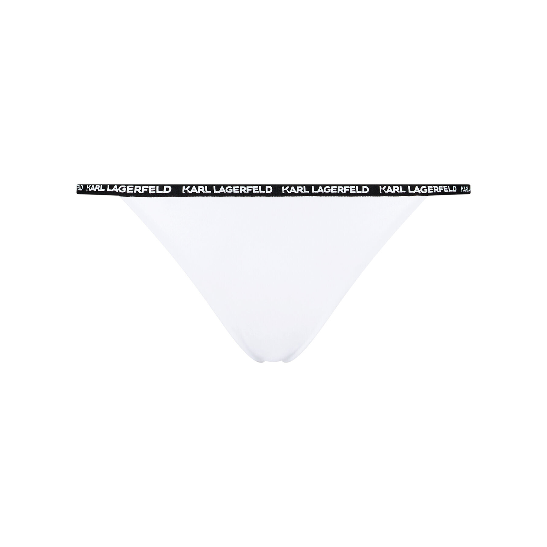 KARL LAGERFELD Bikini partea de jos Banded Tape KL21WBT01 Alb - Pled.ro