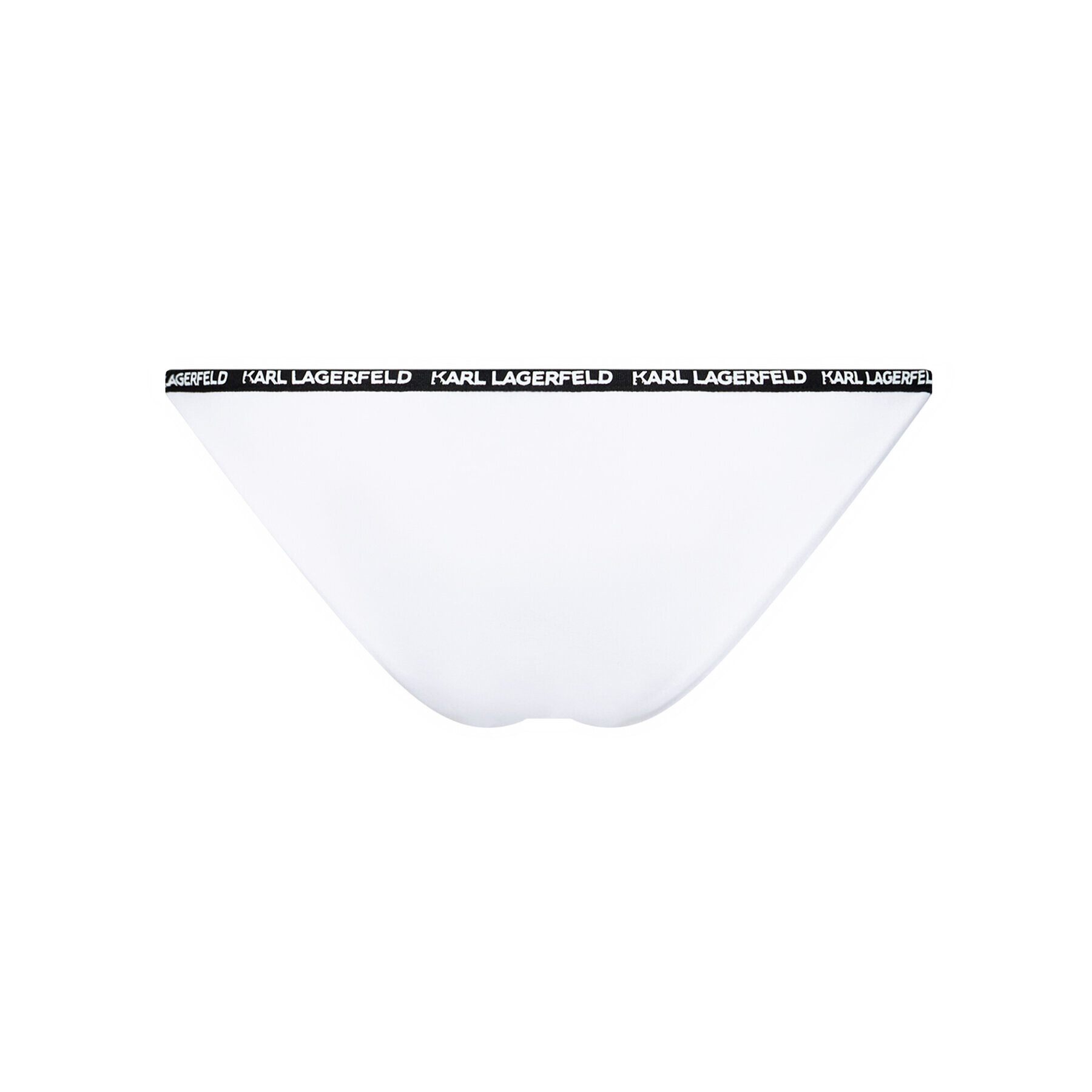 KARL LAGERFELD Bikini partea de jos Banded Tape KL21WBT01 Alb - Pled.ro