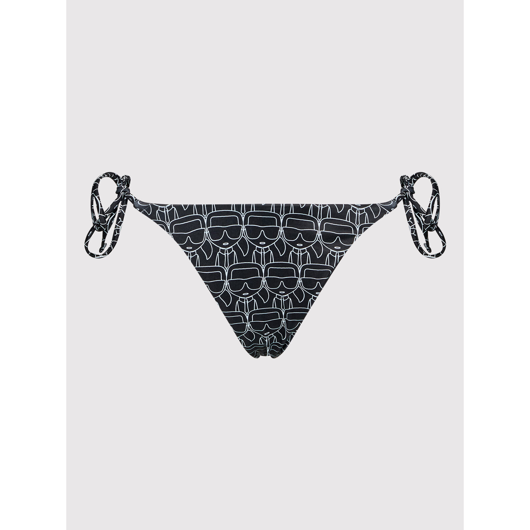 KARL LAGERFELD Bikini partea de jos Ikonic All-Over KL22WBT13 Negru - Pled.ro