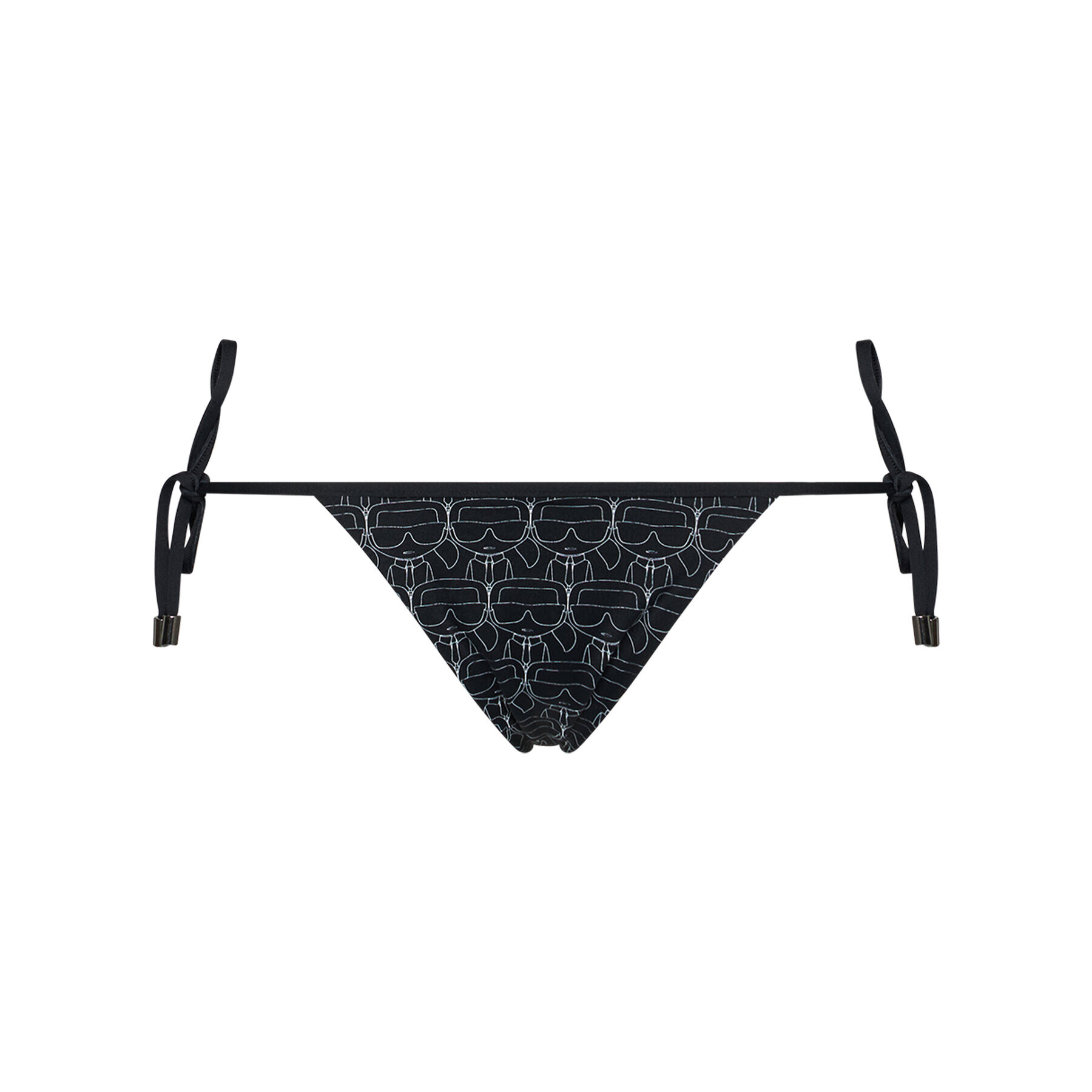 KARL LAGERFELD Bikini partea de jos KL21WBT14 Negru - Pled.ro