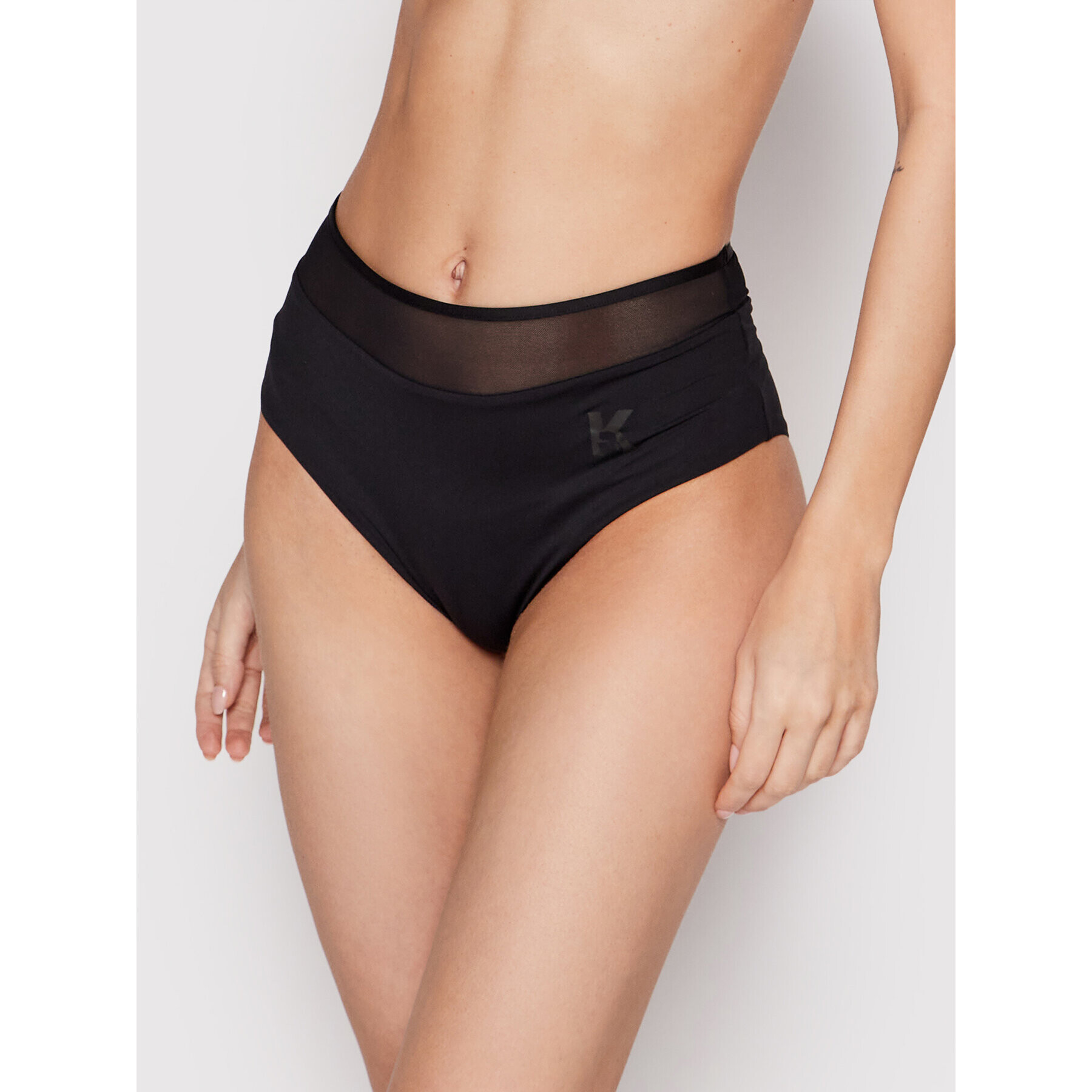 KARL LAGERFELD Bikini partea de jos KL22WBT06 Negru - Pled.ro