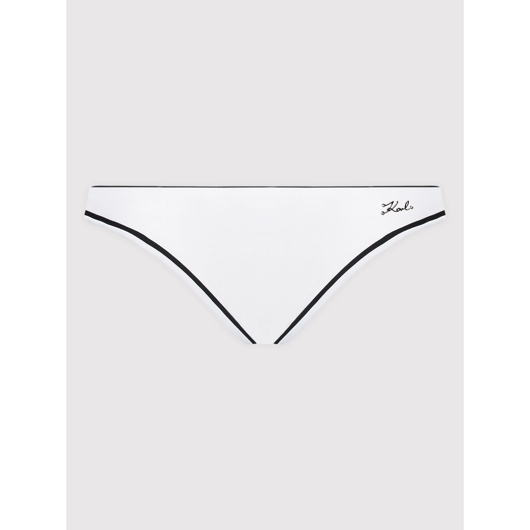 KARL LAGERFELD Bikini partea de jos KL22WBT07 Alb - Pled.ro