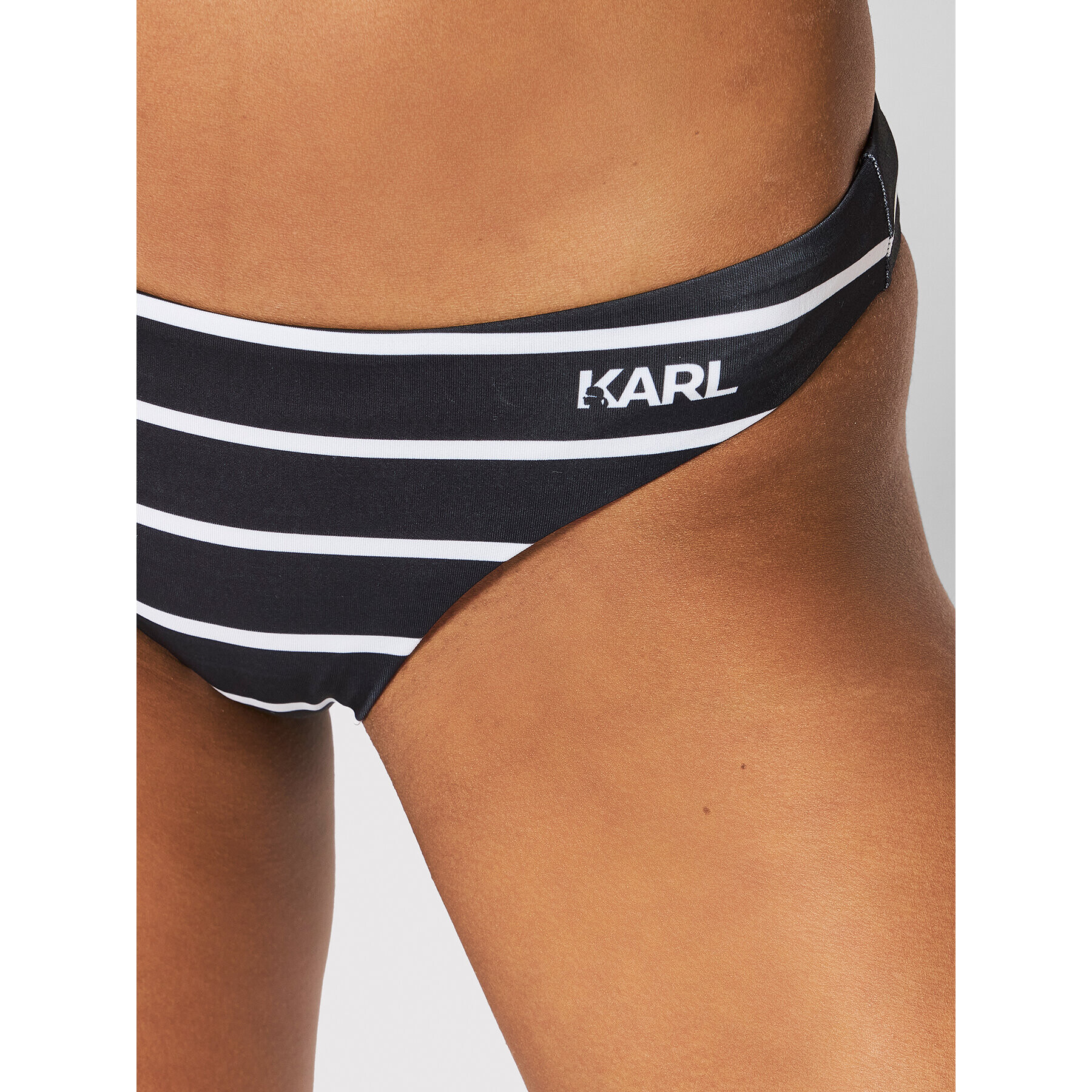 KARL LAGERFELD Bikini partea de jos KL22WBT16 Negru - Pled.ro