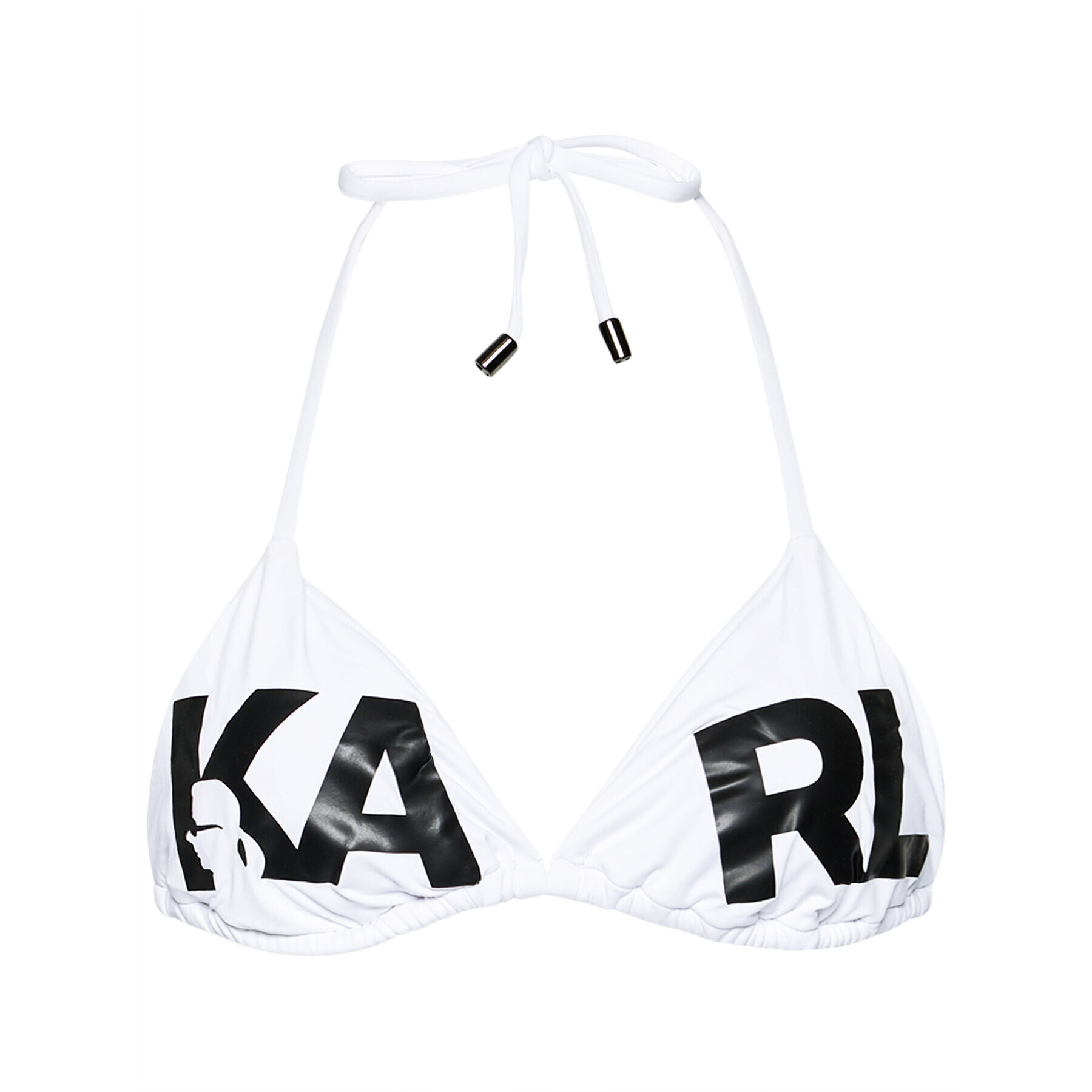 KARL LAGERFELD Bikini partea de sus Printed Logo KL21WTP05 Alb - Pled.ro