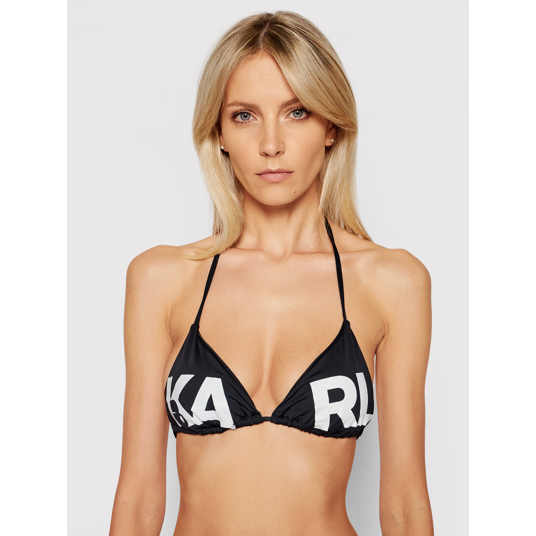 KARL LAGERFELD Bikini partea de sus Printed Logo KL21WTP05 Negru - Pled.ro