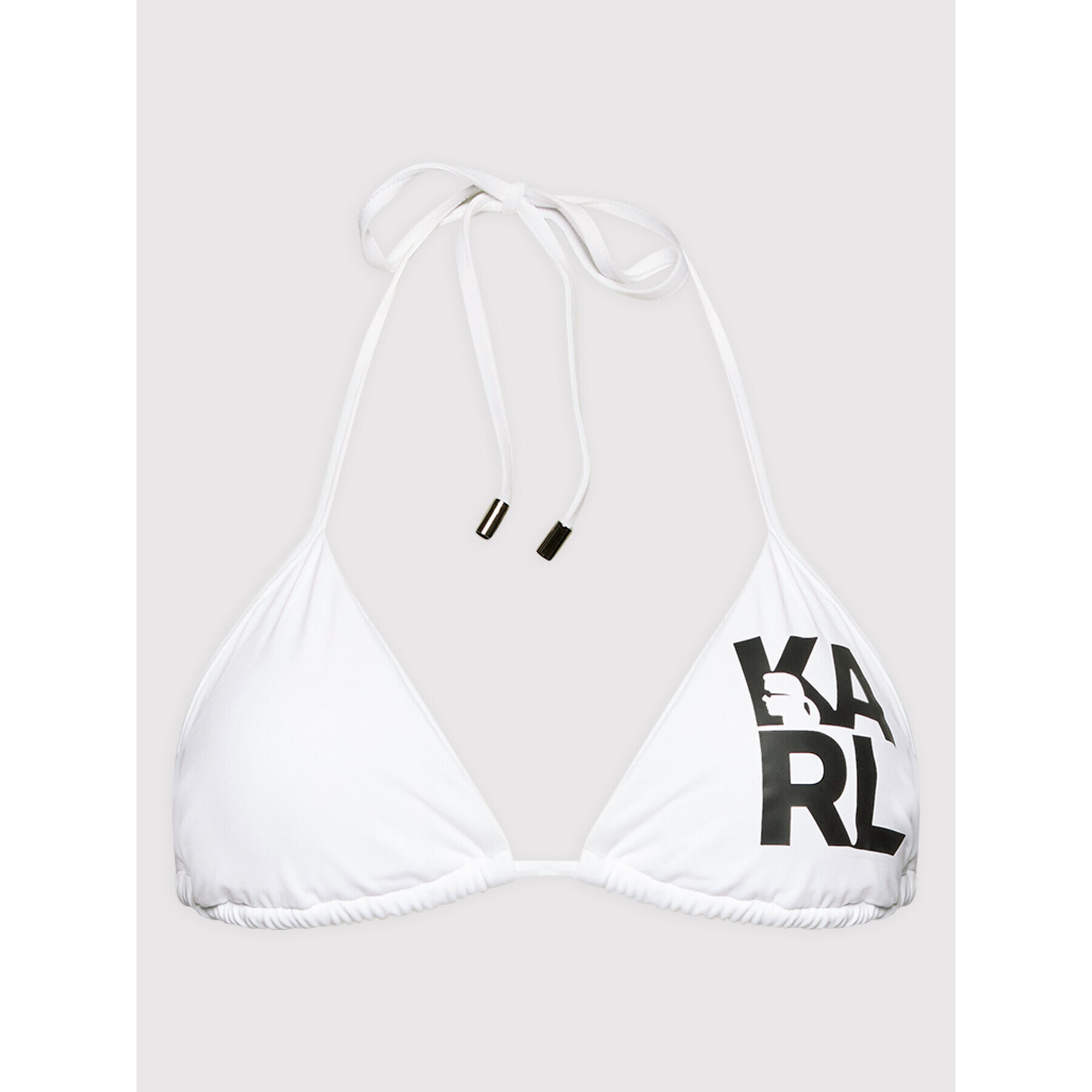 KARL LAGERFELD Bikini partea de sus Printed Logo KL22WTP01 Alb - Pled.ro