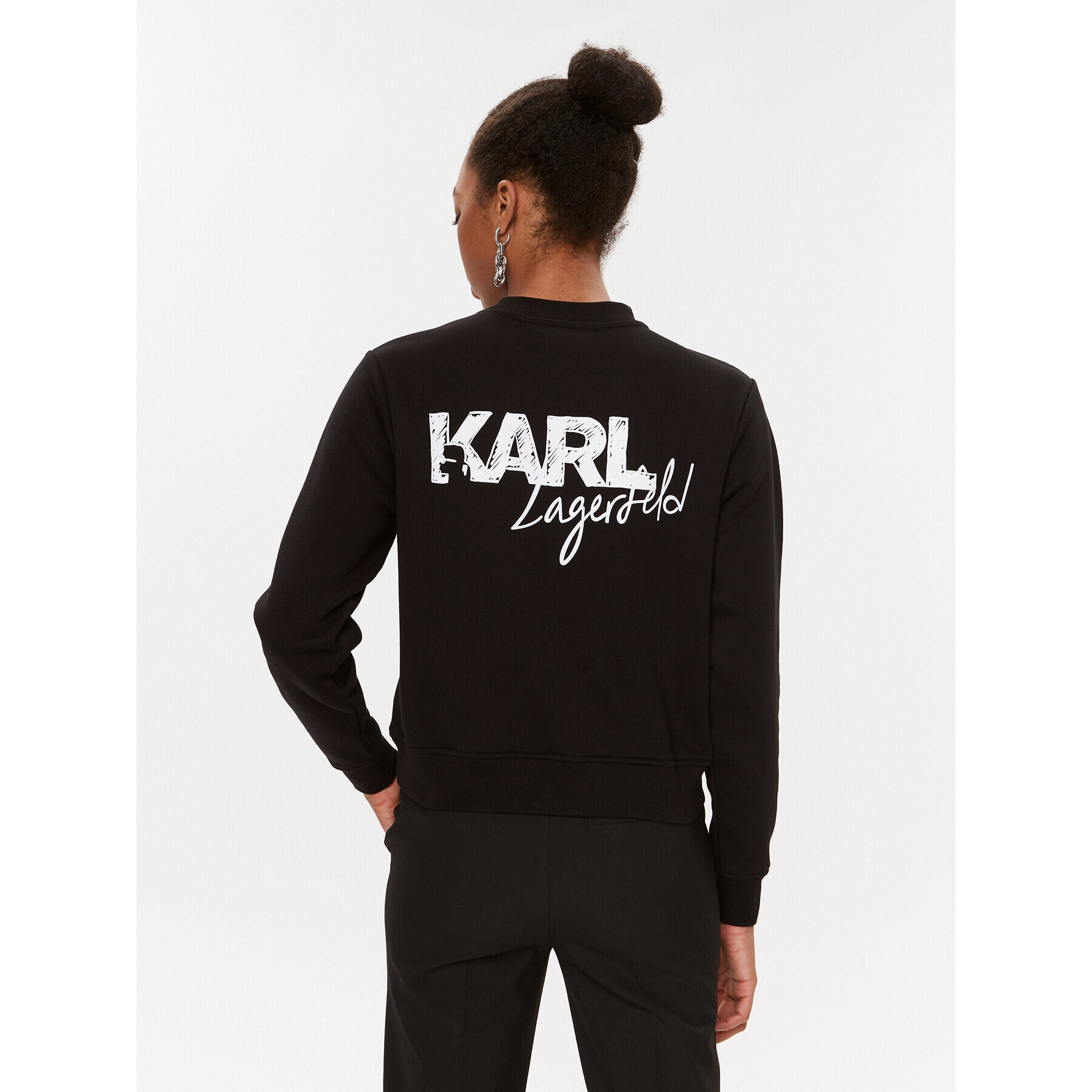 KARL LAGERFELD Bluză 235W1817 Negru Regular Fit - Pled.ro