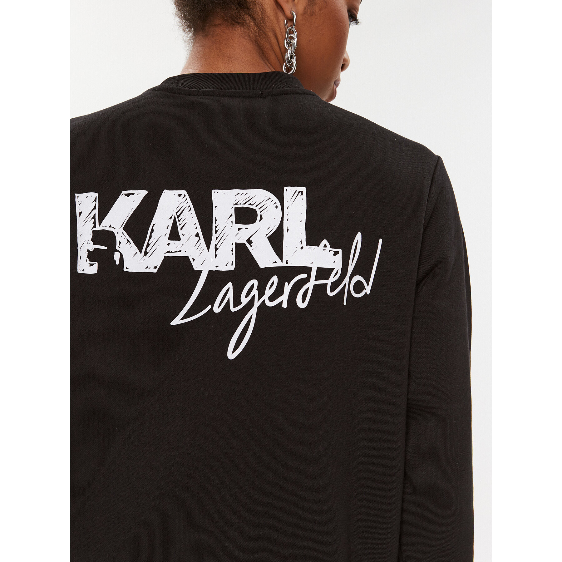 KARL LAGERFELD Bluză 235W1817 Negru Regular Fit - Pled.ro