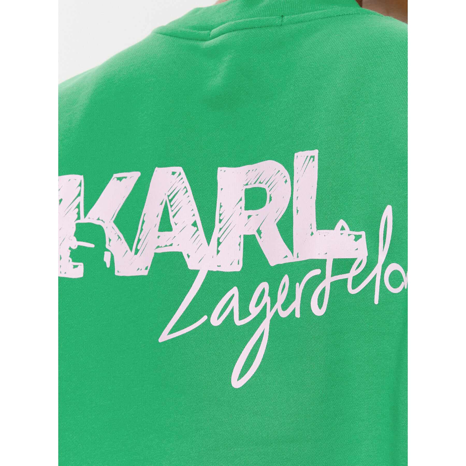 KARL LAGERFELD Bluză 235W1817 Verde Regular Fit - Pled.ro