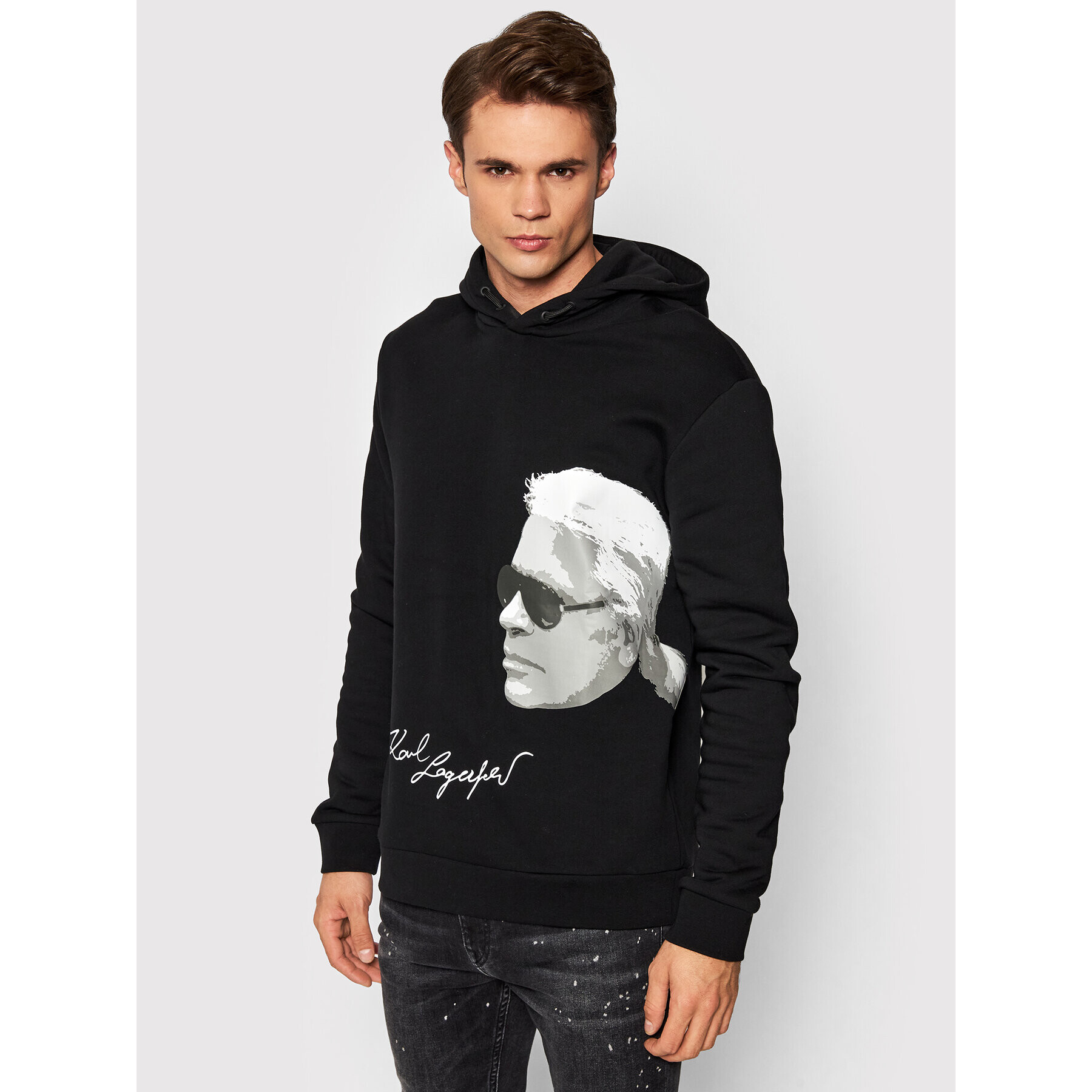 KARL LAGERFELD Bluză 705007 512913 Negru Relaxed Fit - Pled.ro