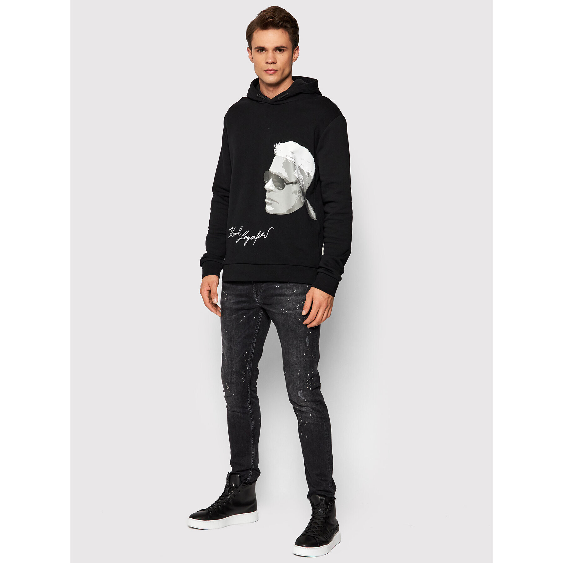 KARL LAGERFELD Bluză 705007 512913 Negru Relaxed Fit - Pled.ro