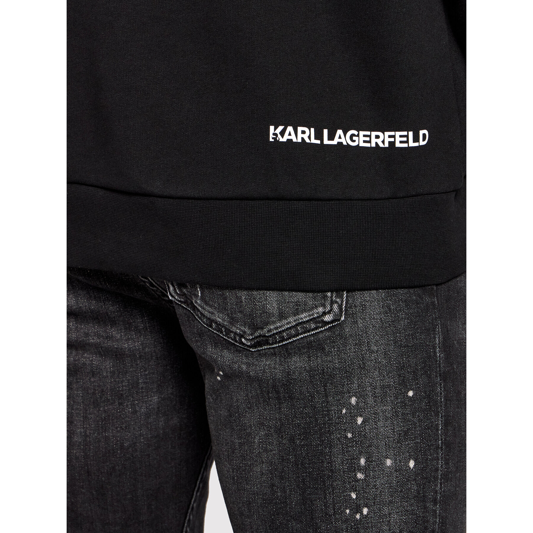 KARL LAGERFELD Bluză 705007 512913 Negru Relaxed Fit - Pled.ro