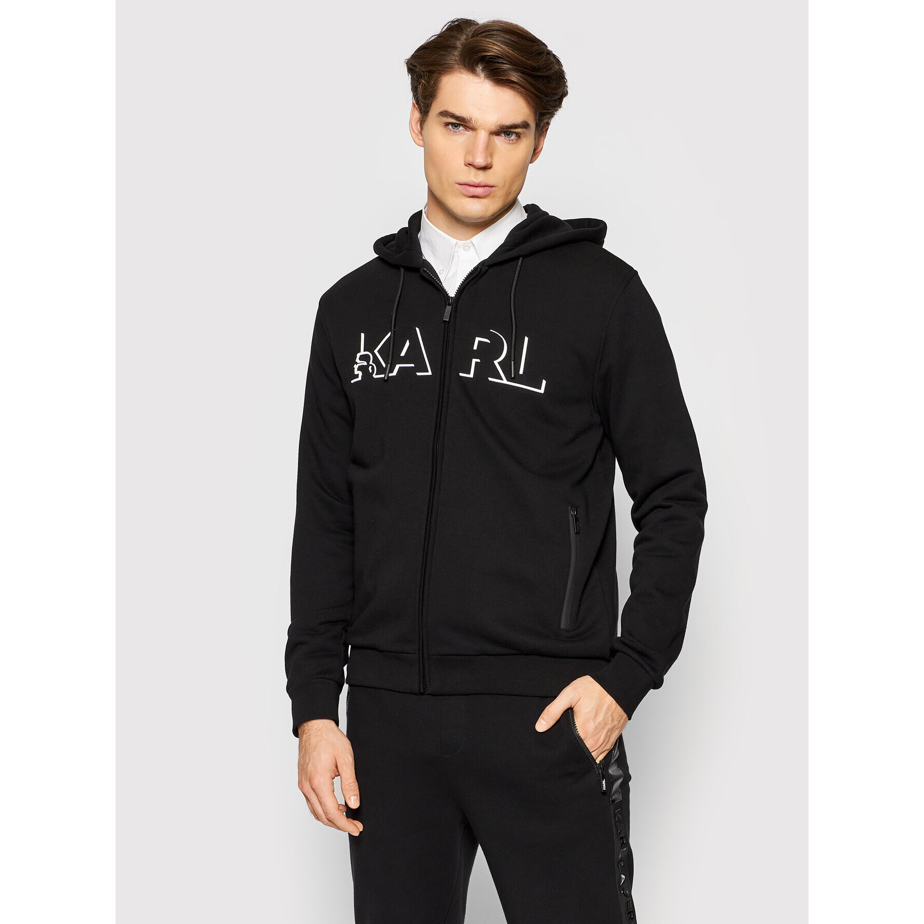 KARL LAGERFELD Bluză 705014 512910 Negru Regular Fit - Pled.ro