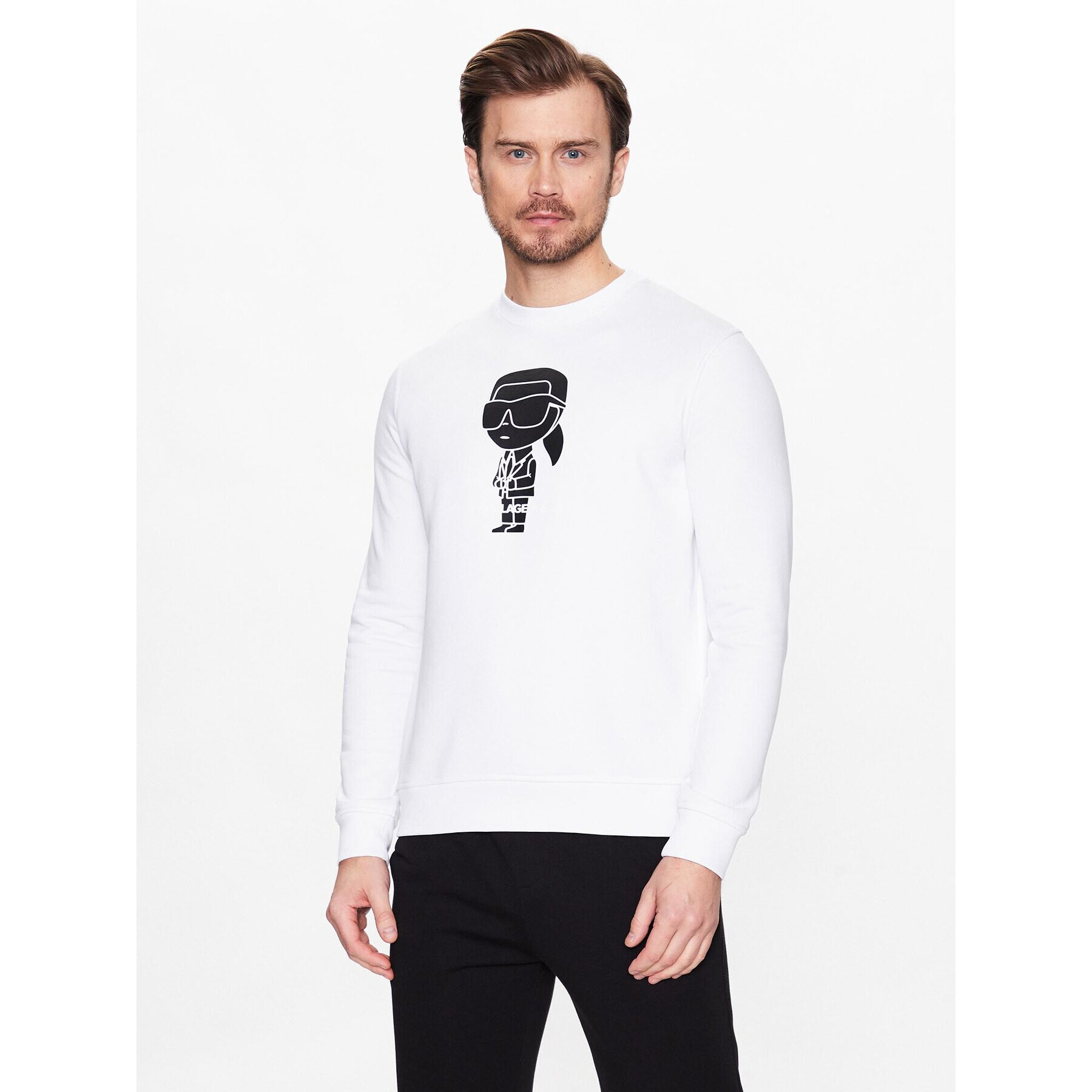 KARL LAGERFELD Bluză 705089 531900 Alb Regular Fit - Pled.ro